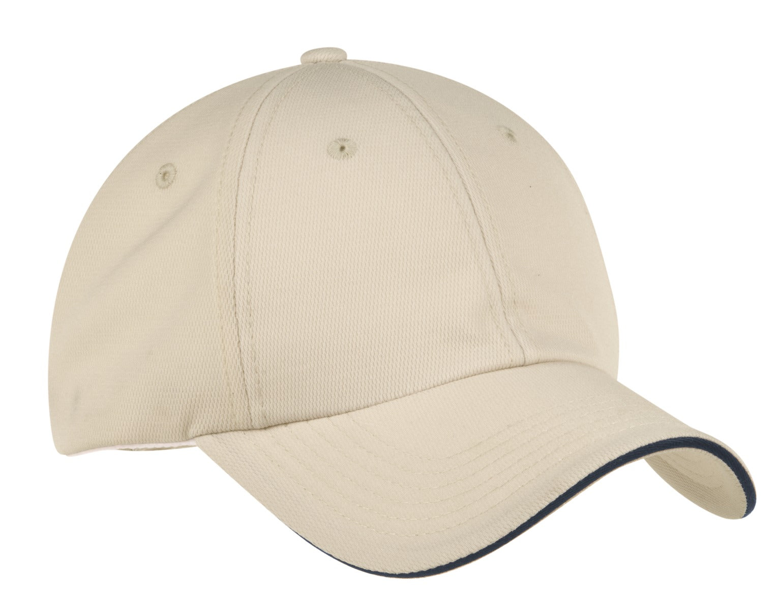 Custom Stone/ Classic Navy Dry Zone Cap C838, personalized by SanCanDo Swag in Argyle, TX