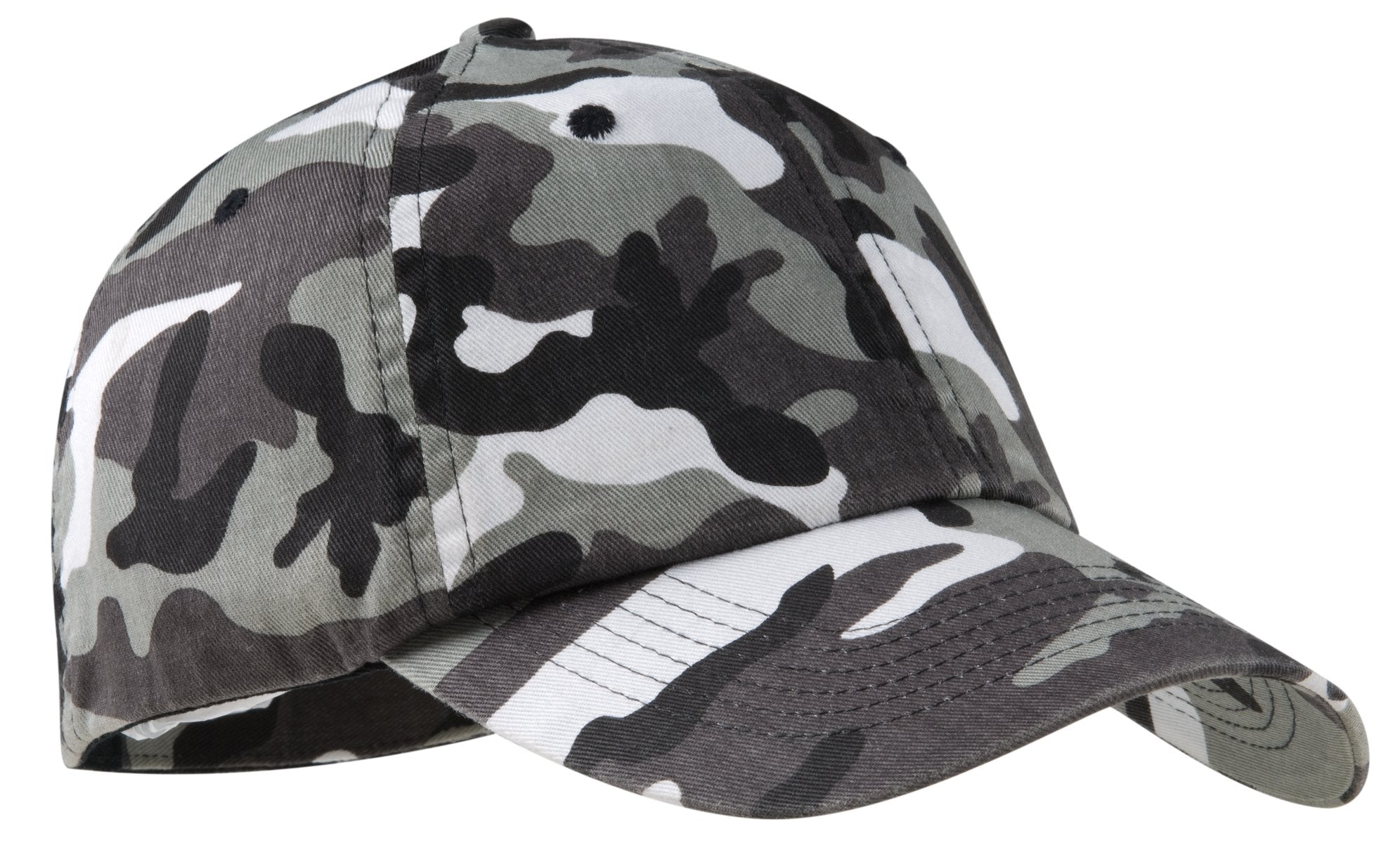 Custom Winter Camo Camouflage Cap C851, personalized by SanCanDo Swag in Argyle, TX