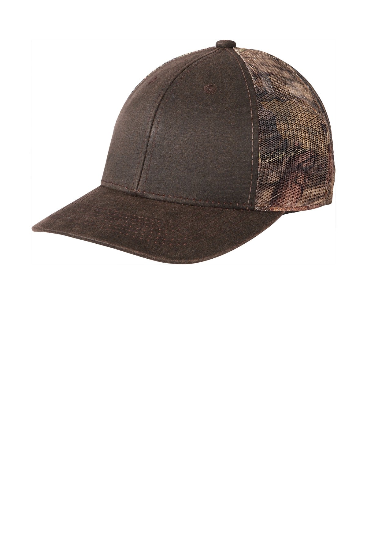 Custom Mossy Oak Break-up Country/ Brown Pigment Print Camouflage Mesh Back Cap C891, personalized by SanCanDo Swag in Argyle, TX