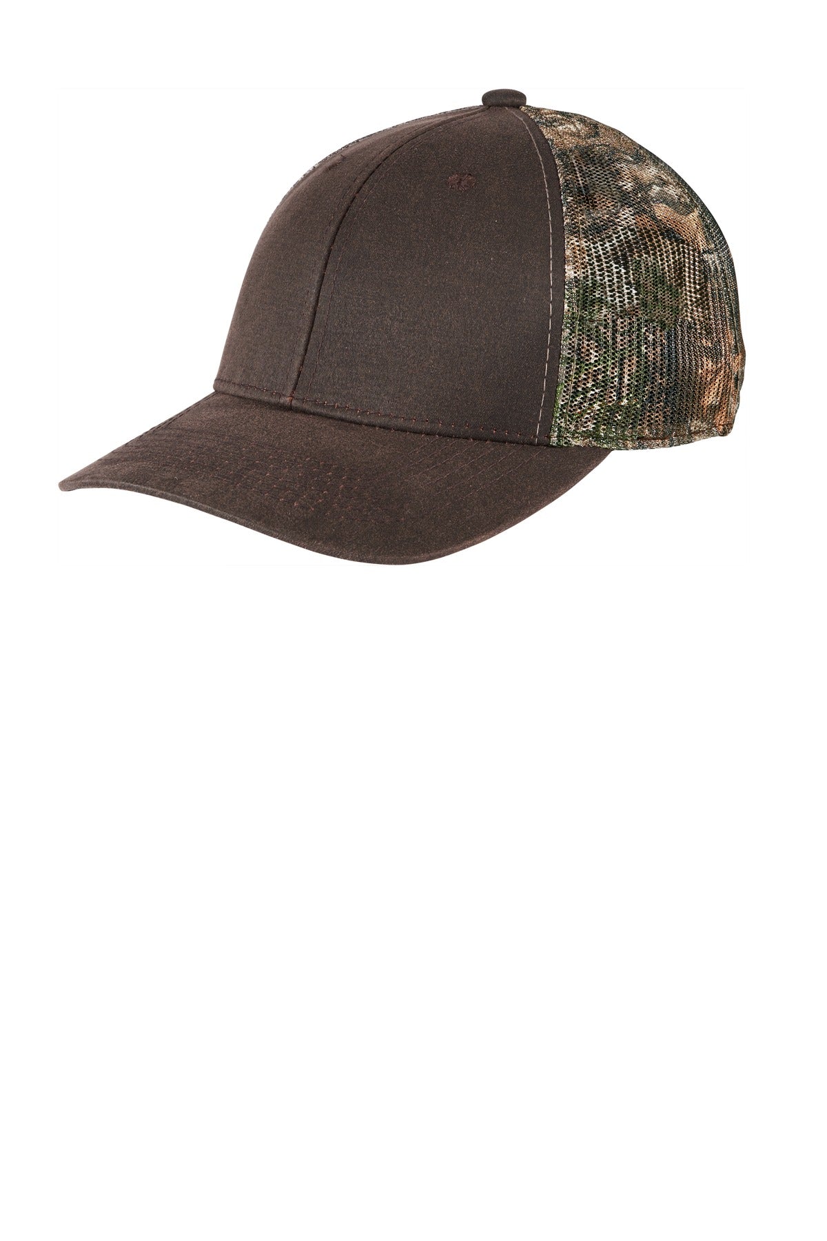 Custom Realtree Edge/ Brown Pigment Print Camouflage Mesh Back Cap C891, personalized by SanCanDo Swag in Argyle, TX