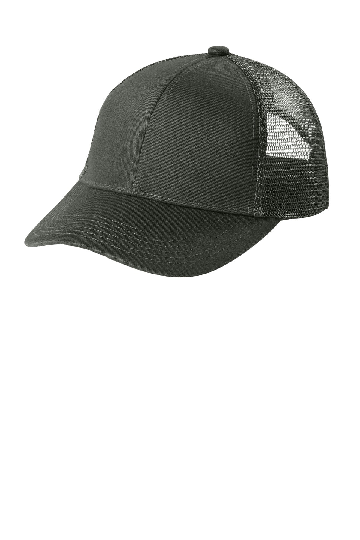 Custom Carbon Grey Adjustable Mesh Back Cap C911, personalized by SanCanDo Swag in Argyle, TX