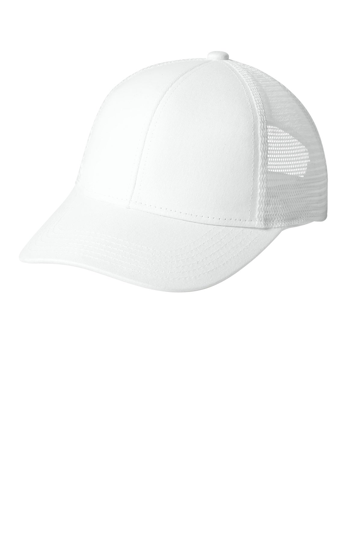 Custom White Adjustable Mesh Back Cap C911, personalized by SanCanDo Swag in Argyle, TX