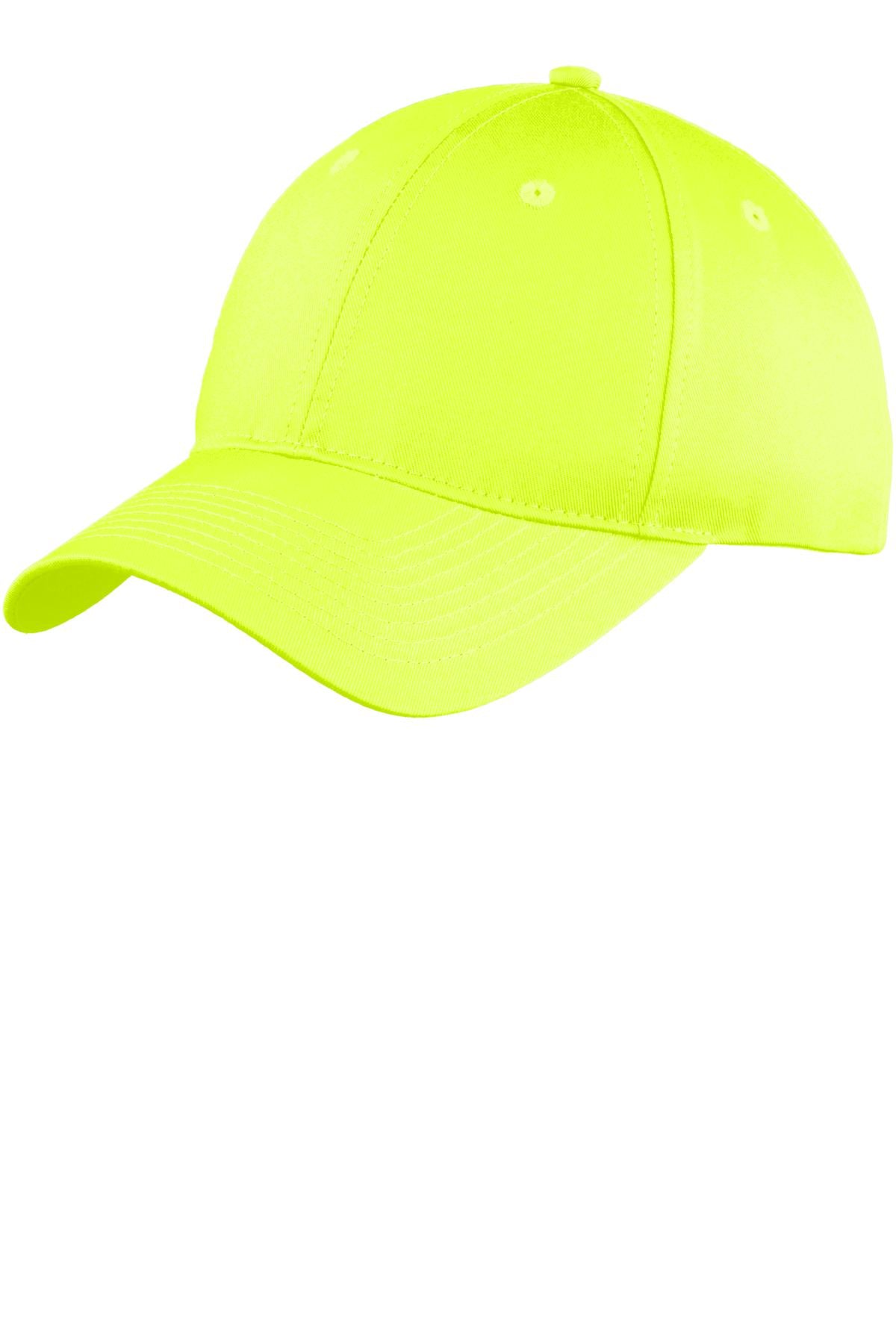 Custom Neon Yellow Six-Panel Unstructured Twill Cap C914, personalized by SanCanDo Swag in Argyle, TX
