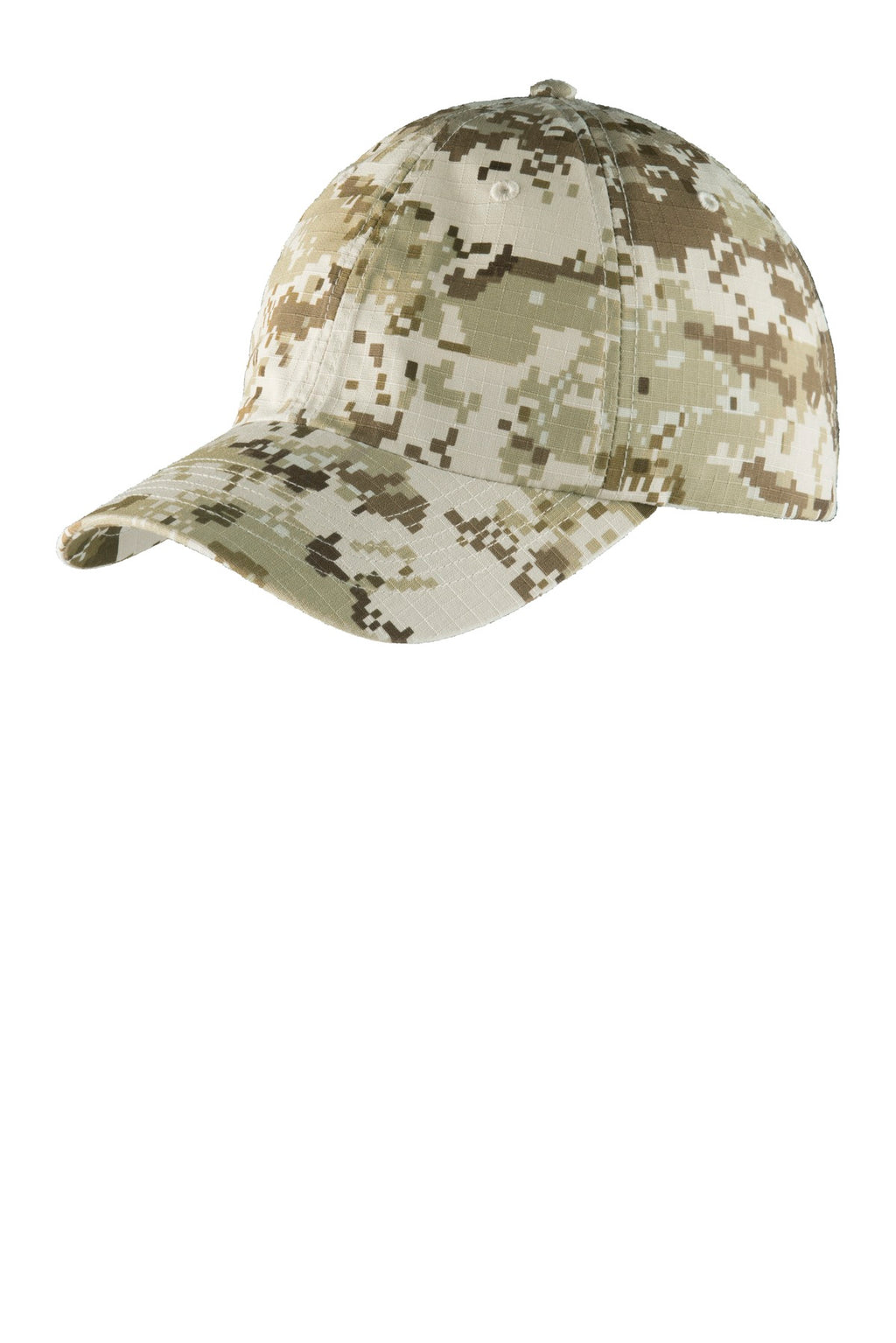 Custom Sand Camo Digital Ripstop Camouflage Cap C925, personalized by SanCanDo Swag in Argyle, TX
