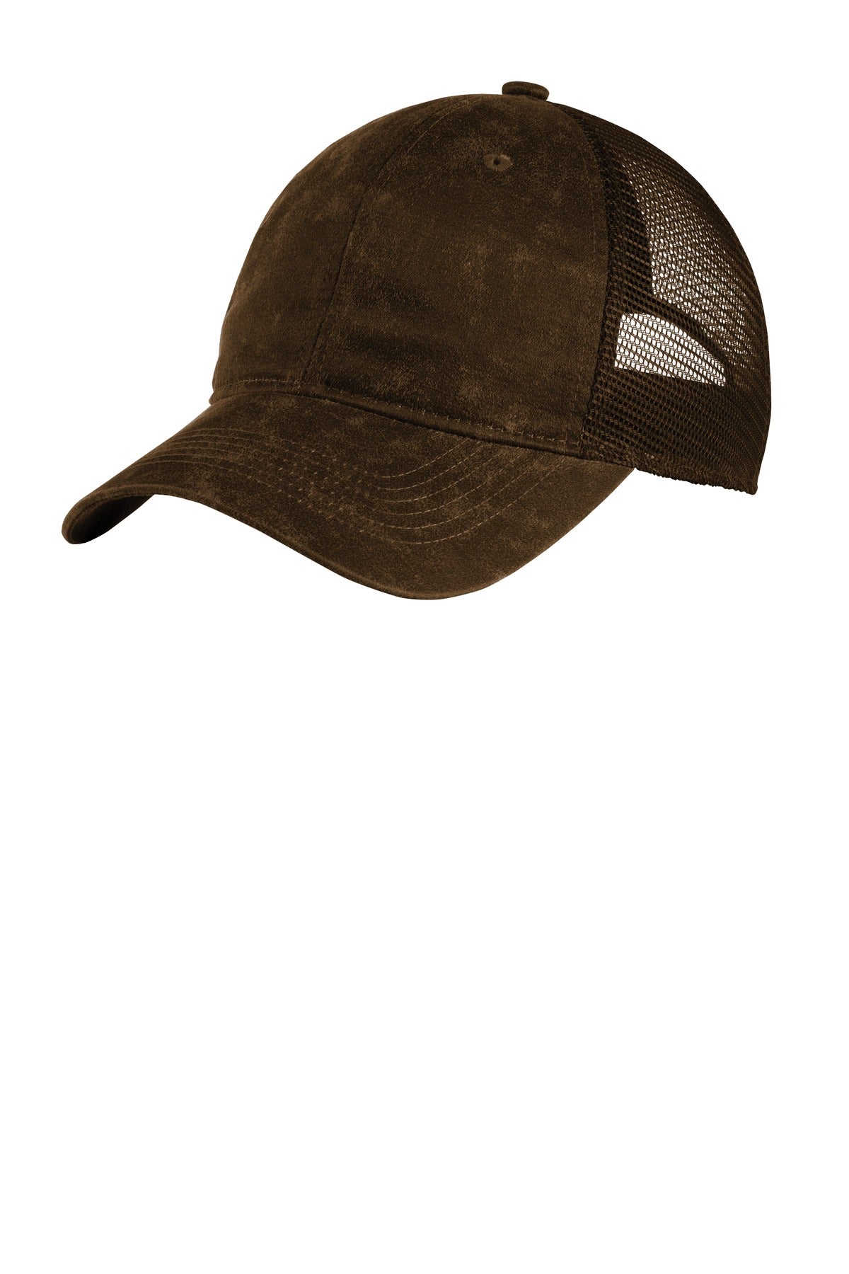 Custom Brown Pigment Print Mesh Back Cap C927, personalized by SanCanDo Swag in Argyle, TX