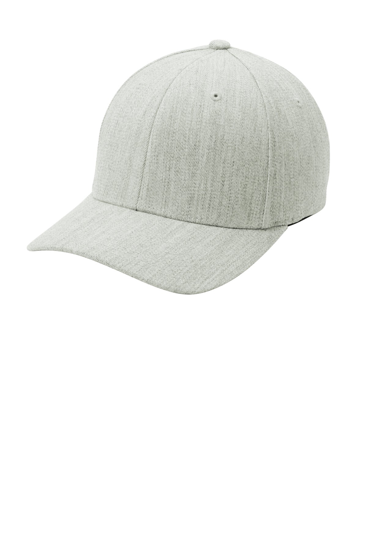 Custom Light Heather Grey Flexfit Wool Blend Cap C928, personalized by SanCanDo Swag in Argyle, TX