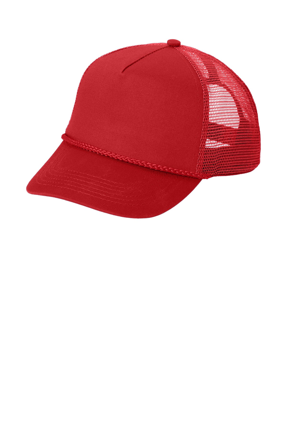 Custom Red 5-Panel Snapback Cap C932, personalized by SanCanDo Swag in Argyle, TX