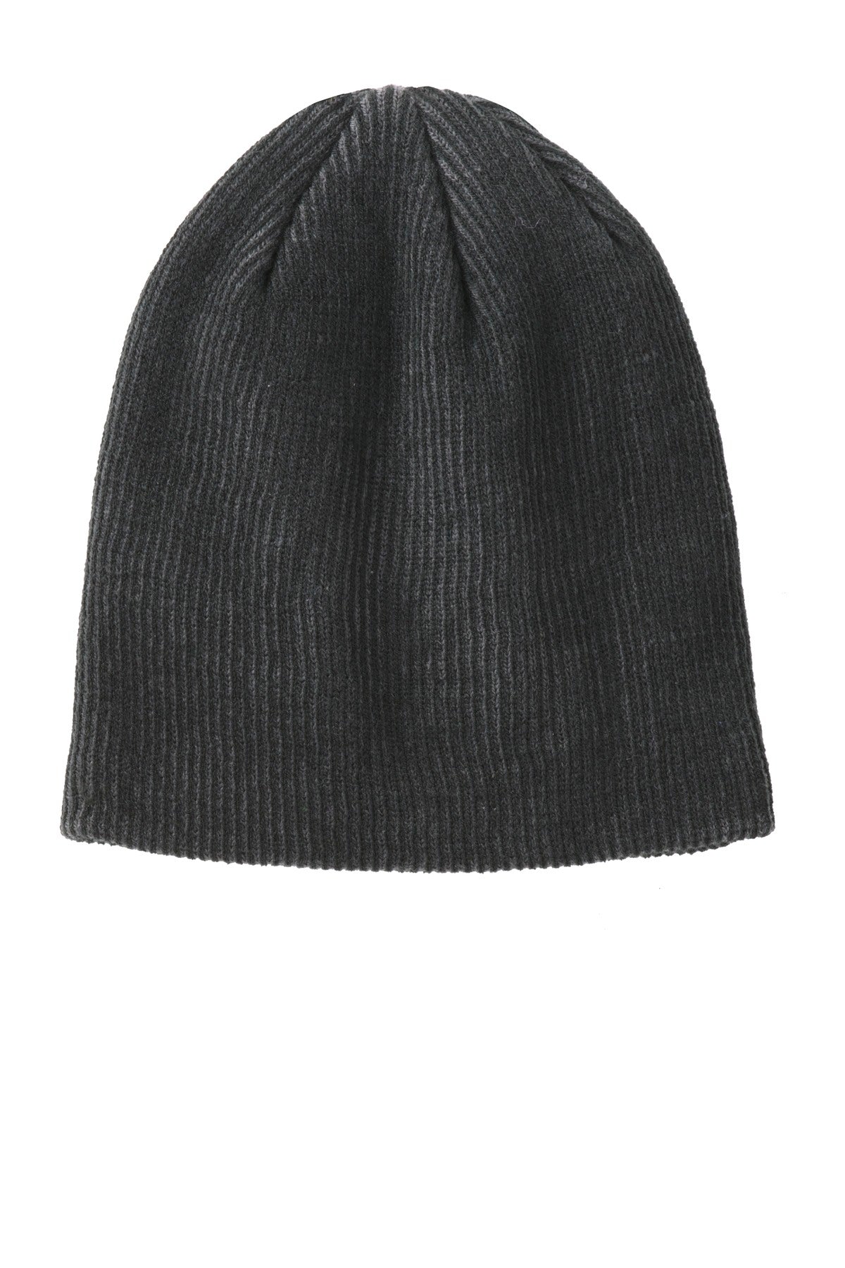 Custom Black/ Iron Grey Rib Knit Slouch Beanie C935, personalized by SanCanDo Swag in Argyle, TX
