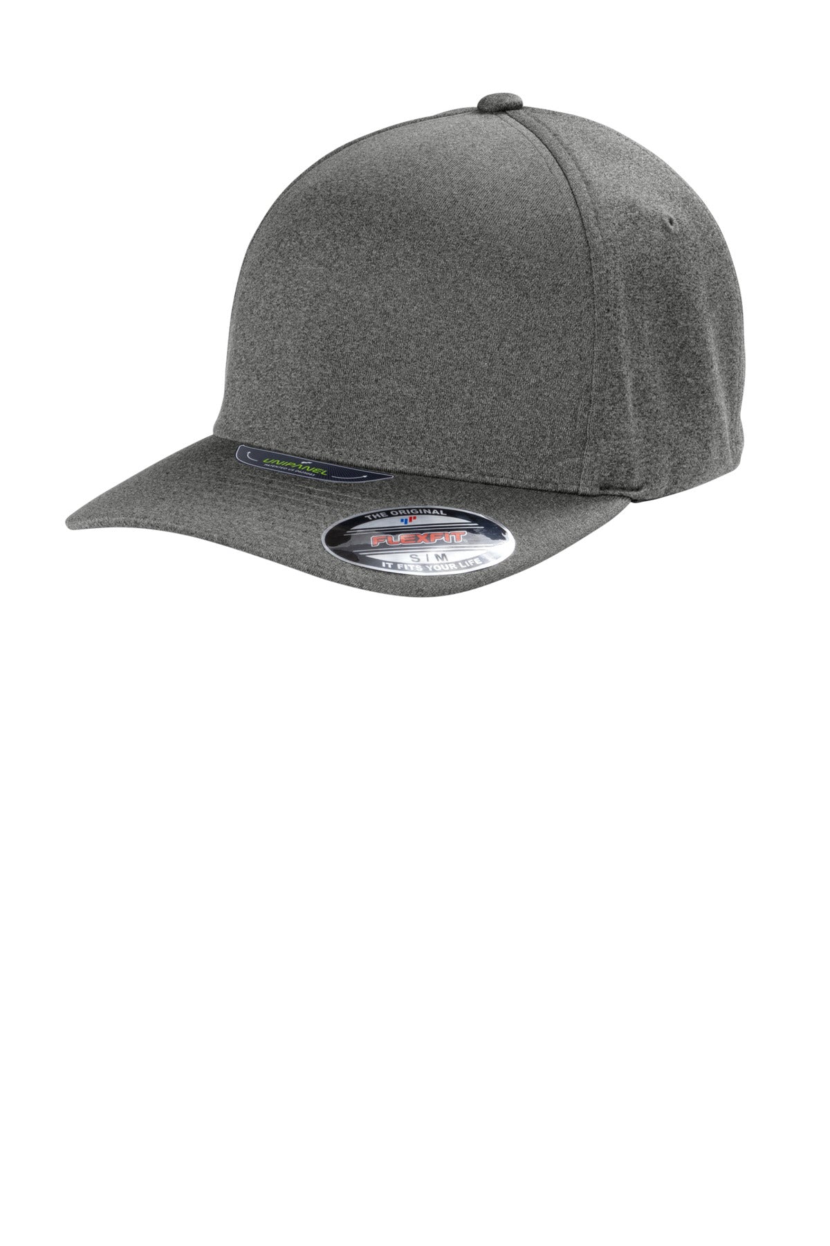 Custom Dark Grey Flexfit Melange Unipanel Cap C946, personalized by SanCanDo Swag in Argyle, TX