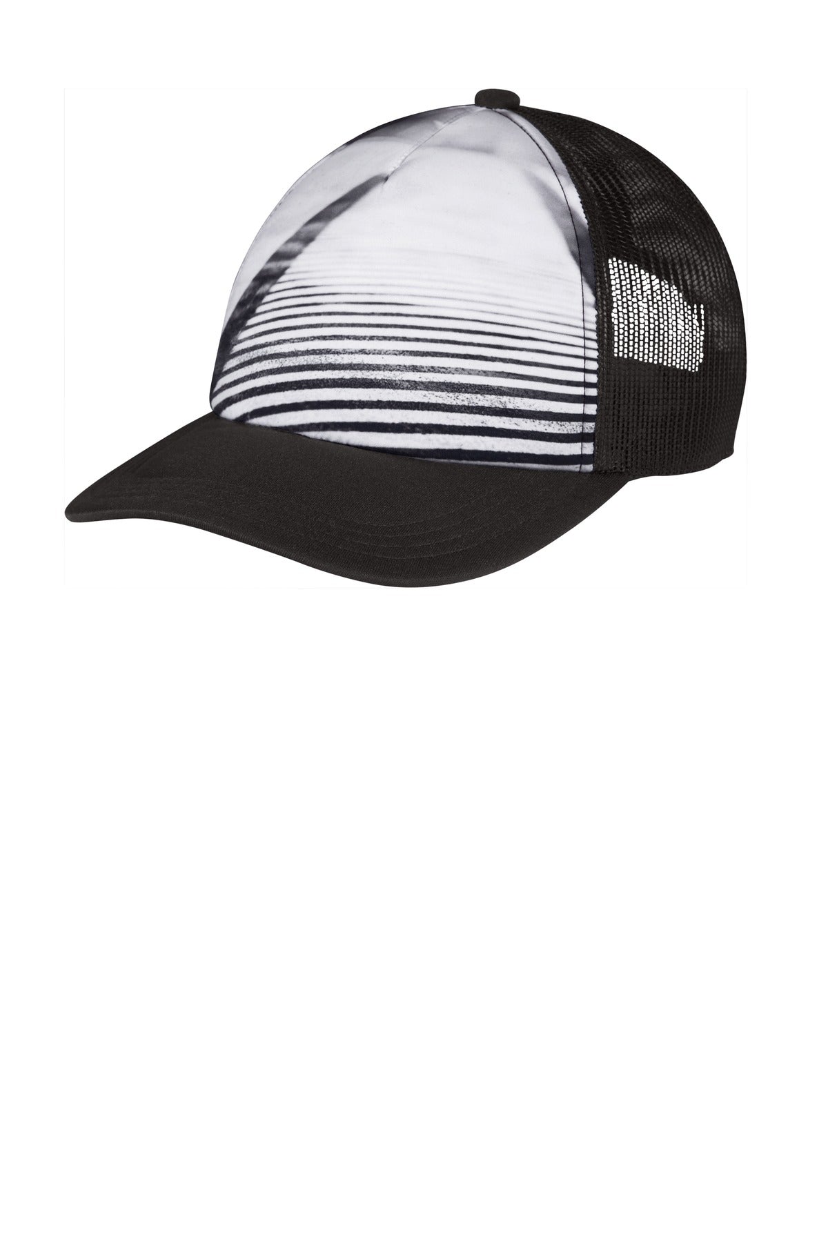 Custom City Street Photo Real Snapback Trucker Cap C950, personalized by SanCanDo Swag in Argyle, TX