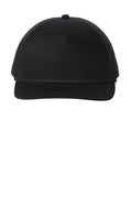 Custom Black/ Black Snapback Five-Panel Rope Cap C962, personalized by SanCanDo Swag in Argyle, TX