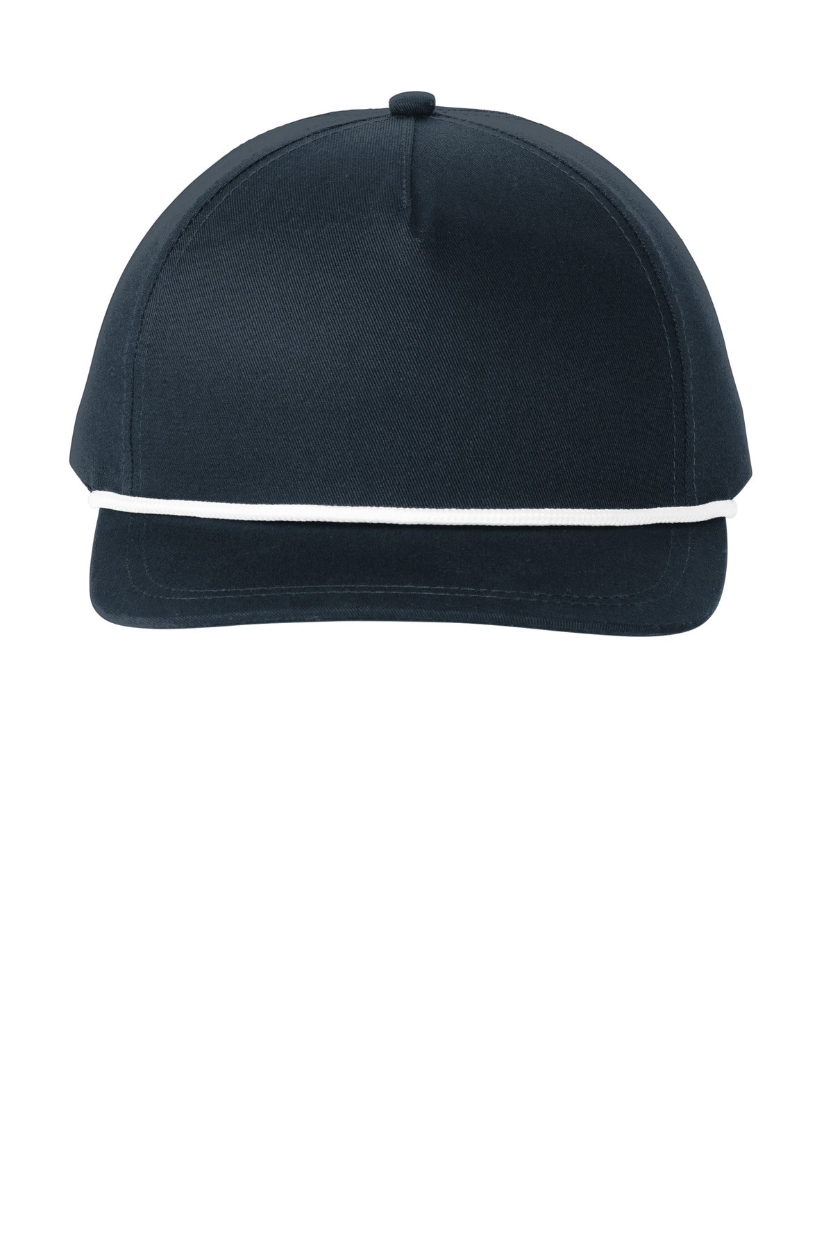 Custom Navy/ White Snapback Five-Panel Rope Cap C962, personalized by SanCanDo Swag in Argyle, TX