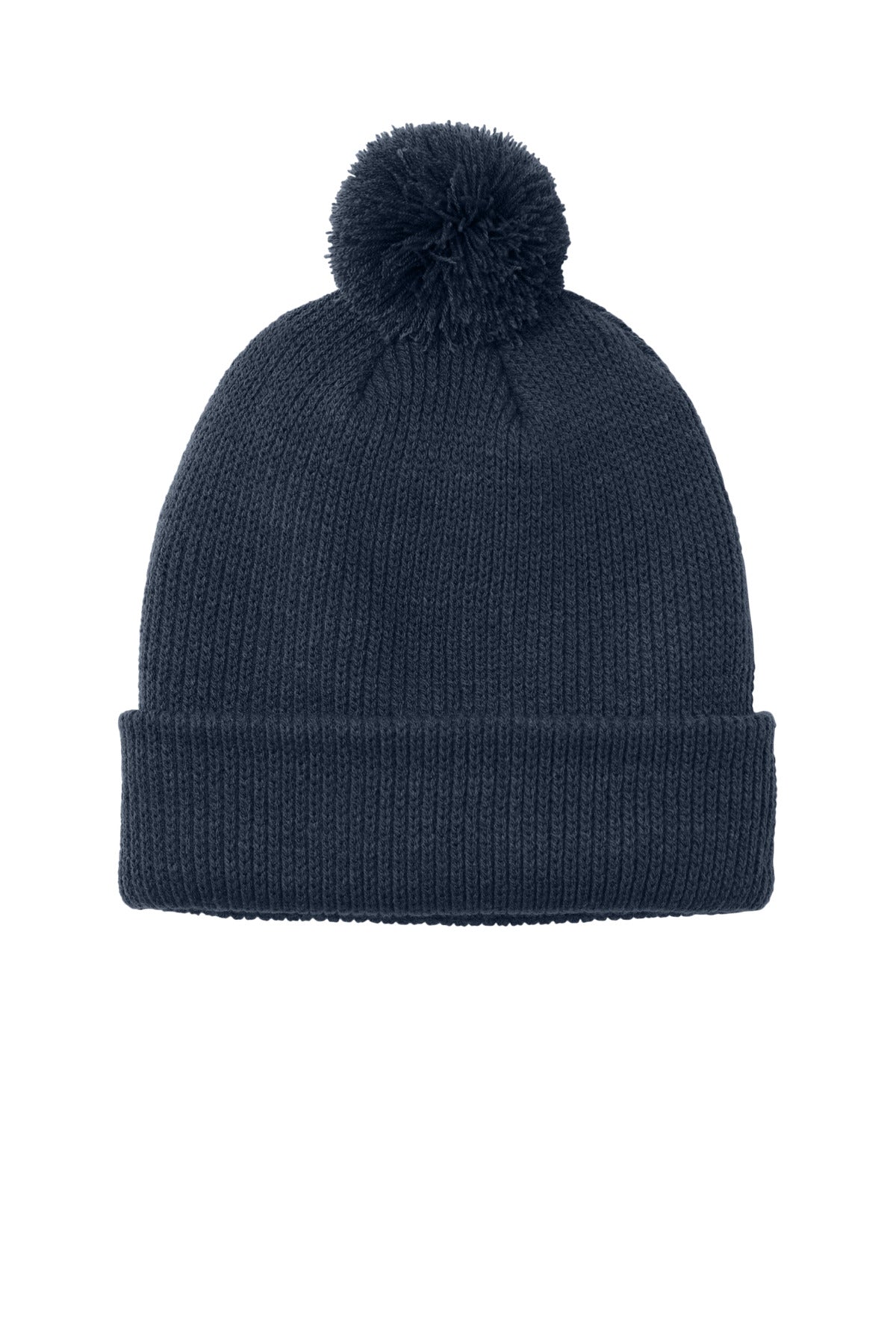 Custom River Blue Navy Cozy Pom Beanie C978, personalized by SanCanDo Swag in Argyle, TX