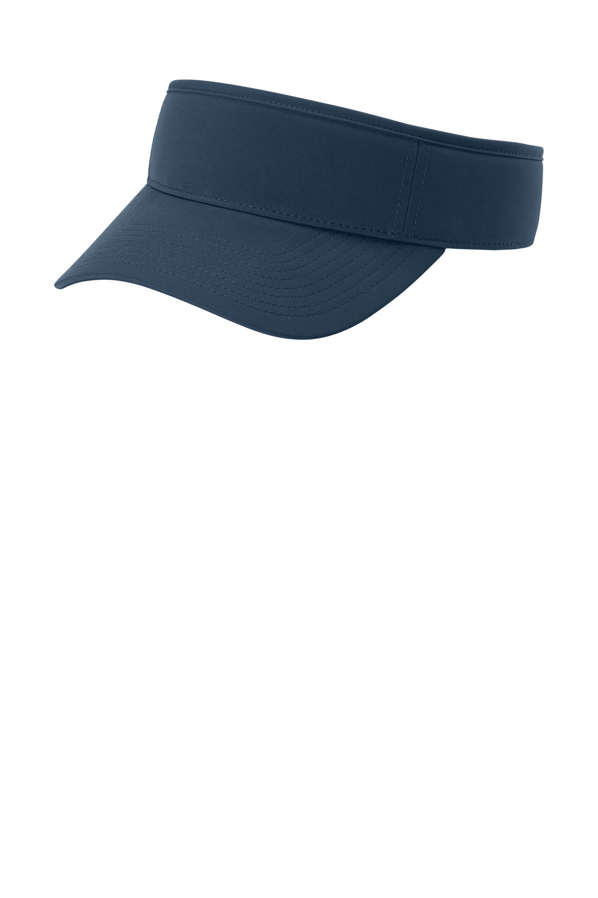 Custom River Blue Navy Poly Visor C983, personalized by SanCanDo Swag in Argyle, TX