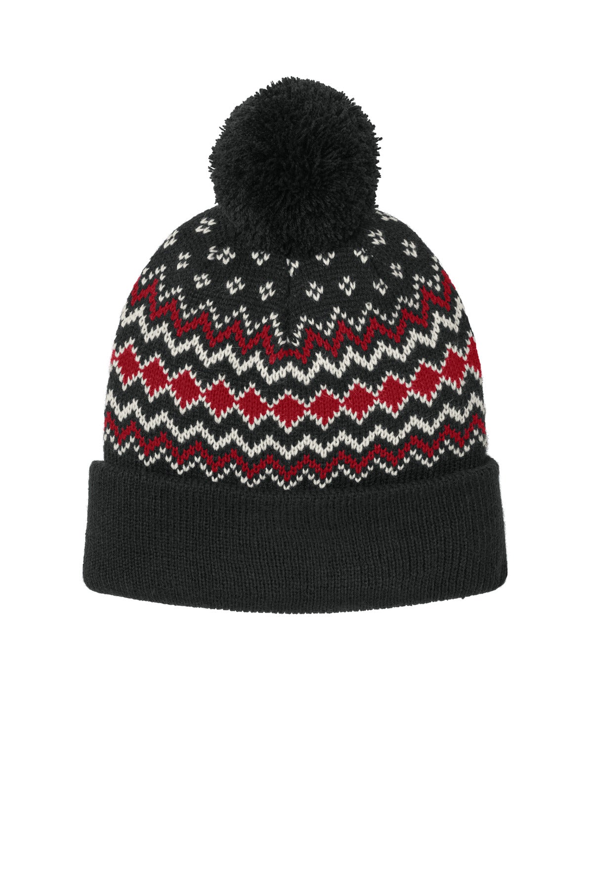 Deep Black/ Rich Red/ Marshmallow | Front | hat_front