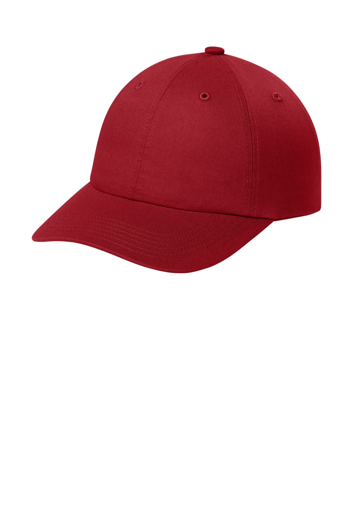 Custom Rich Red Wearever Unstructured Twill Snapback Cap C992, personalized by SanCanDo Swag in Argyle, TX