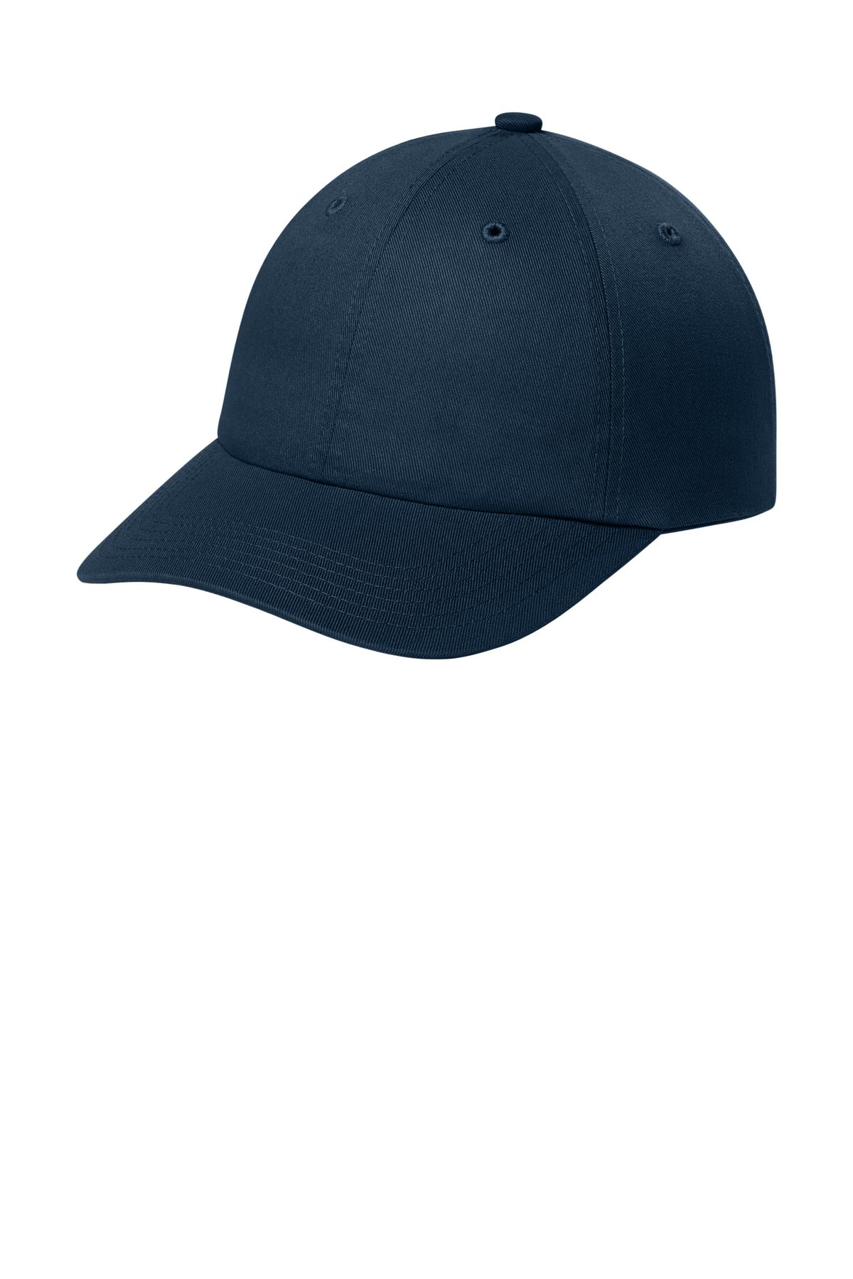 Custom River Blue Navy Wearever Unstructured Twill Snapback Cap C992, personalized by SanCanDo Swag in Argyle, TX