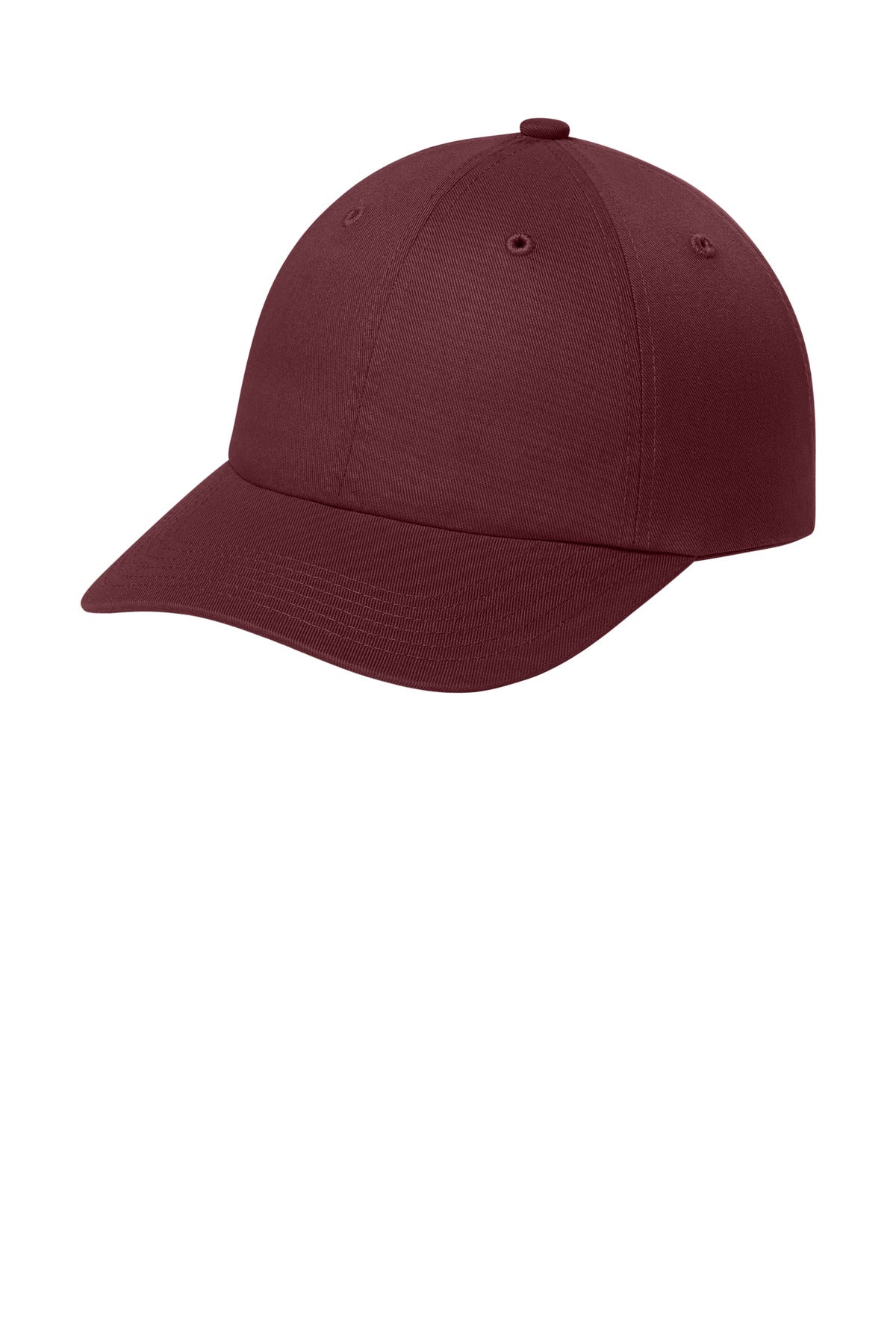 Custom Burgundy Wearever Unstructured Twill Snapback Cap C992, personalized by SanCanDo Swag in Argyle, TX