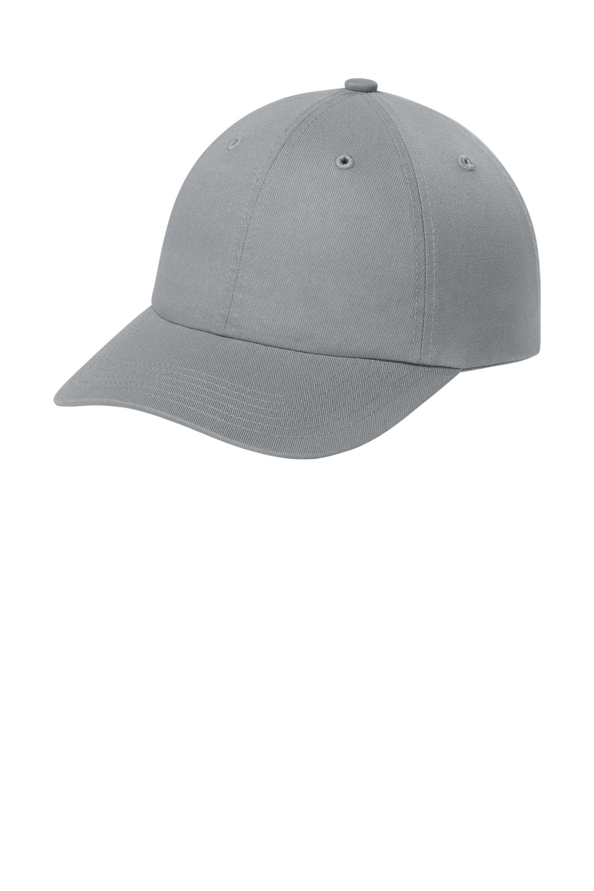 Custom Gusty Grey Wearever Unstructured Twill Snapback Cap C992, personalized by SanCanDo Swag in Argyle, TX