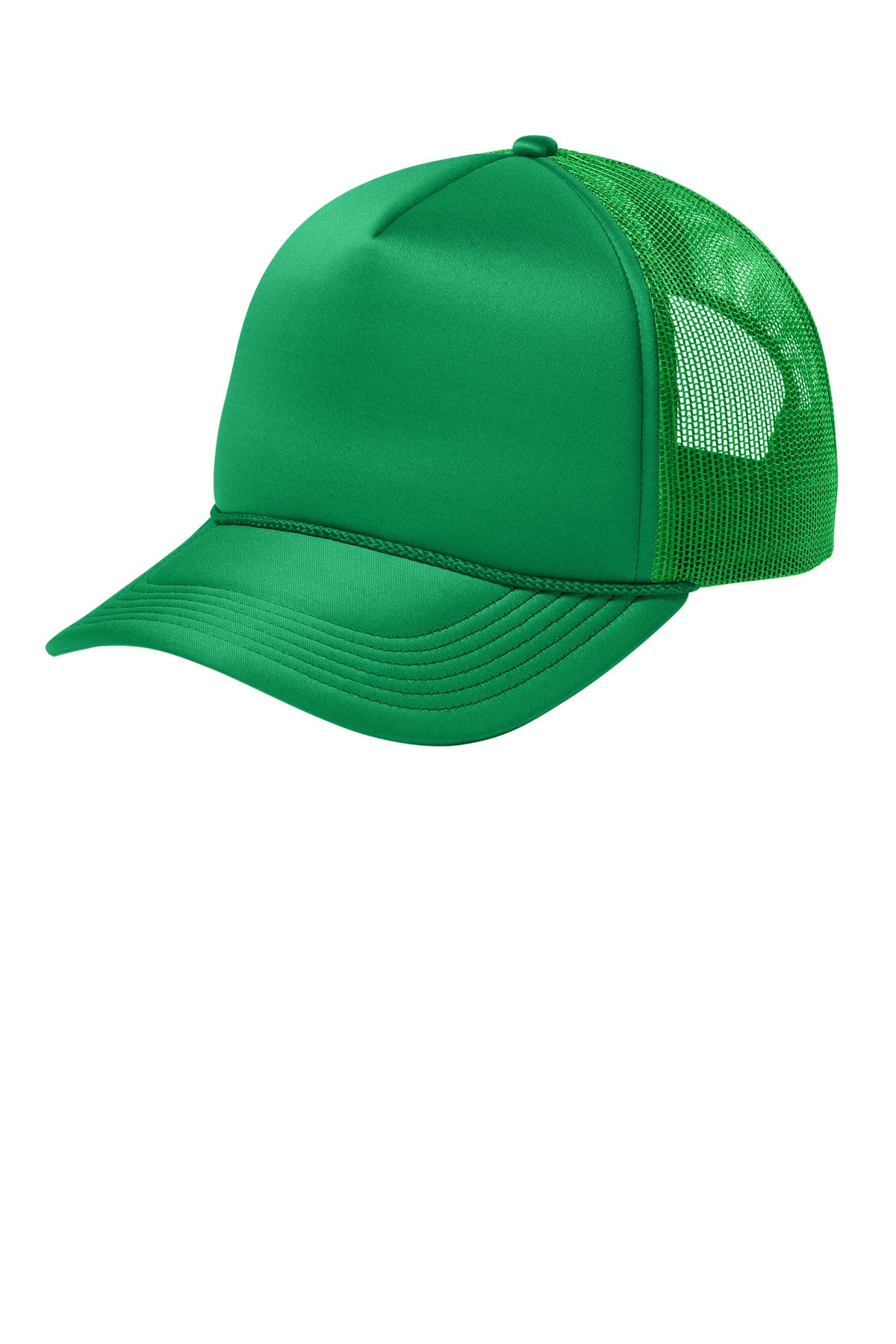 Custom True Kelly Green Foam Truck'N Cap C993, personalized by SanCanDo Swag in Argyle, TX