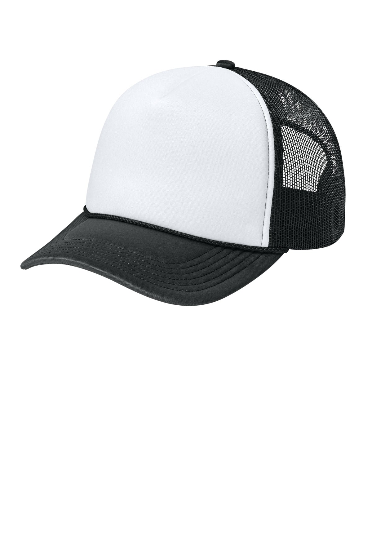 Custom White/ Deep Black/ Deep Black Foam Truck'N Cap C993, personalized by SanCanDo Swag in Argyle, TX
