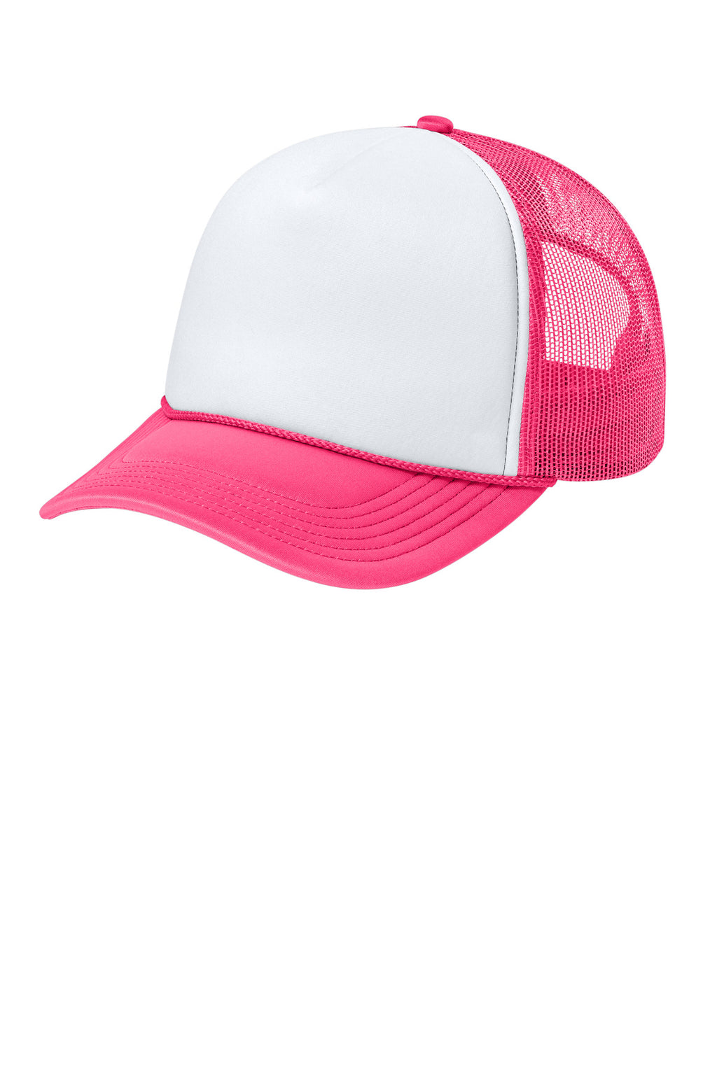 Custom White/ Neon Pink/ Neon Pink Foam Truck'N Cap C993, personalized by SanCanDo Swag in Argyle, TX