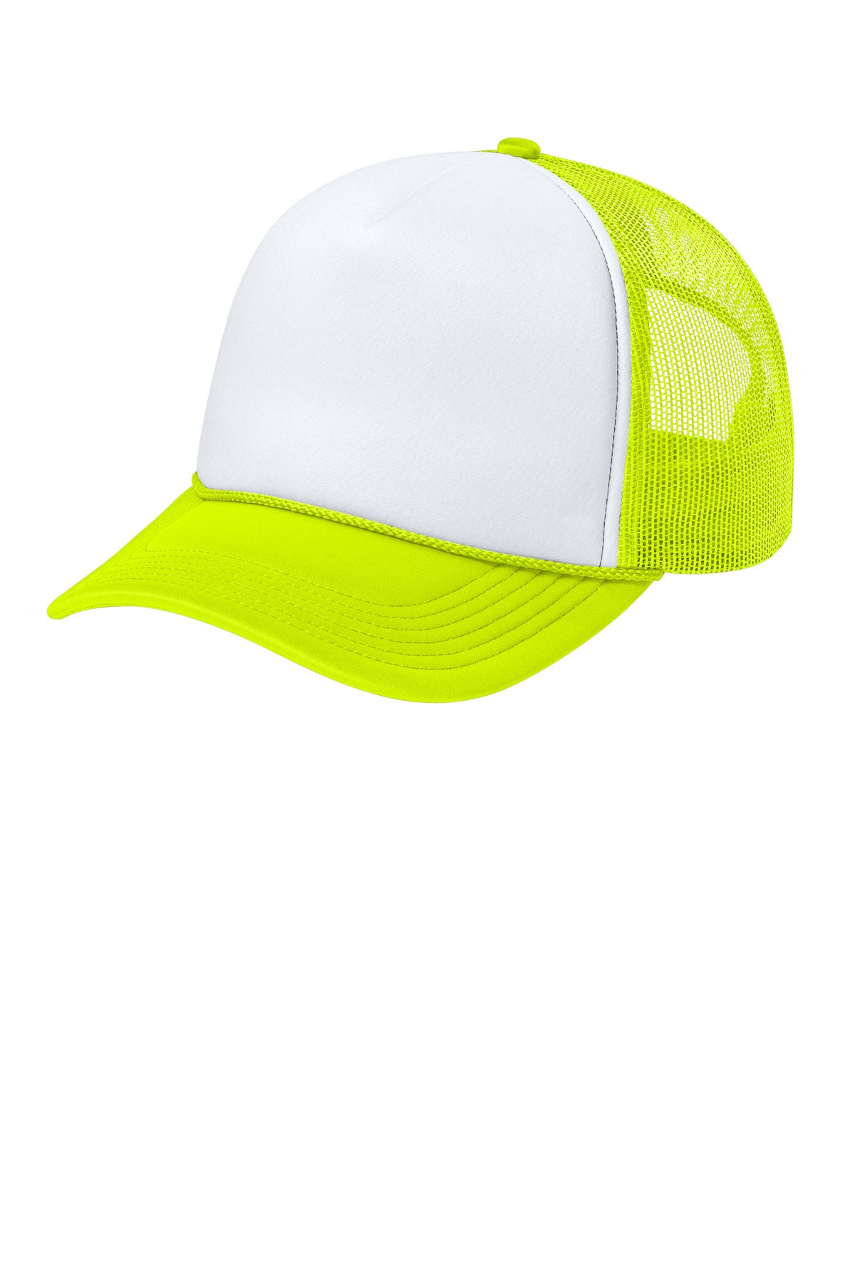 Custom White/ Neon Yellow/ Neon Yellow Foam Truck'N Cap C993, personalized by SanCanDo Swag in Argyle, TX