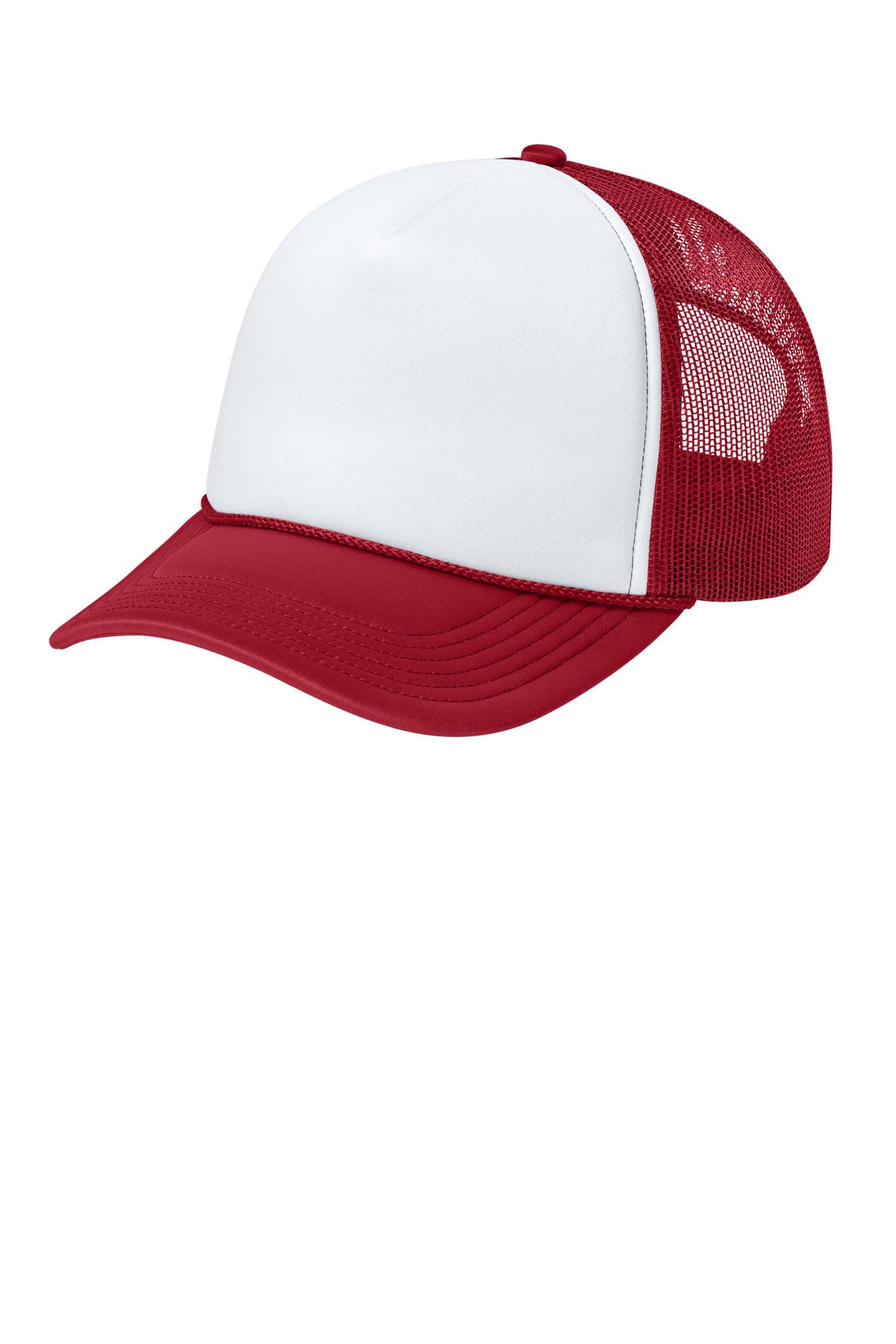 Custom White/ Rich Red/ Rich Red Foam Truck'N Cap C993, personalized by SanCanDo Swag in Argyle, TX