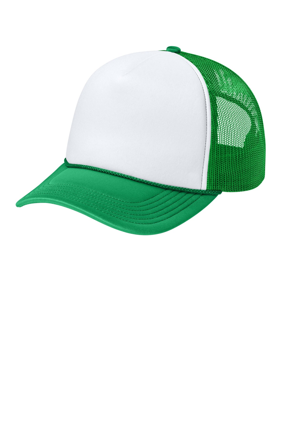 Custom White/ True Kelly Green/ True Kelly Green Foam Truck'N Cap C993, personalized by SanCanDo Swag in Argyle, TX