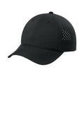 Custom Deep Black All-Day Performance UPF Perforated Cap C995, personalized by SanCanDo Swag in Argyle, TX