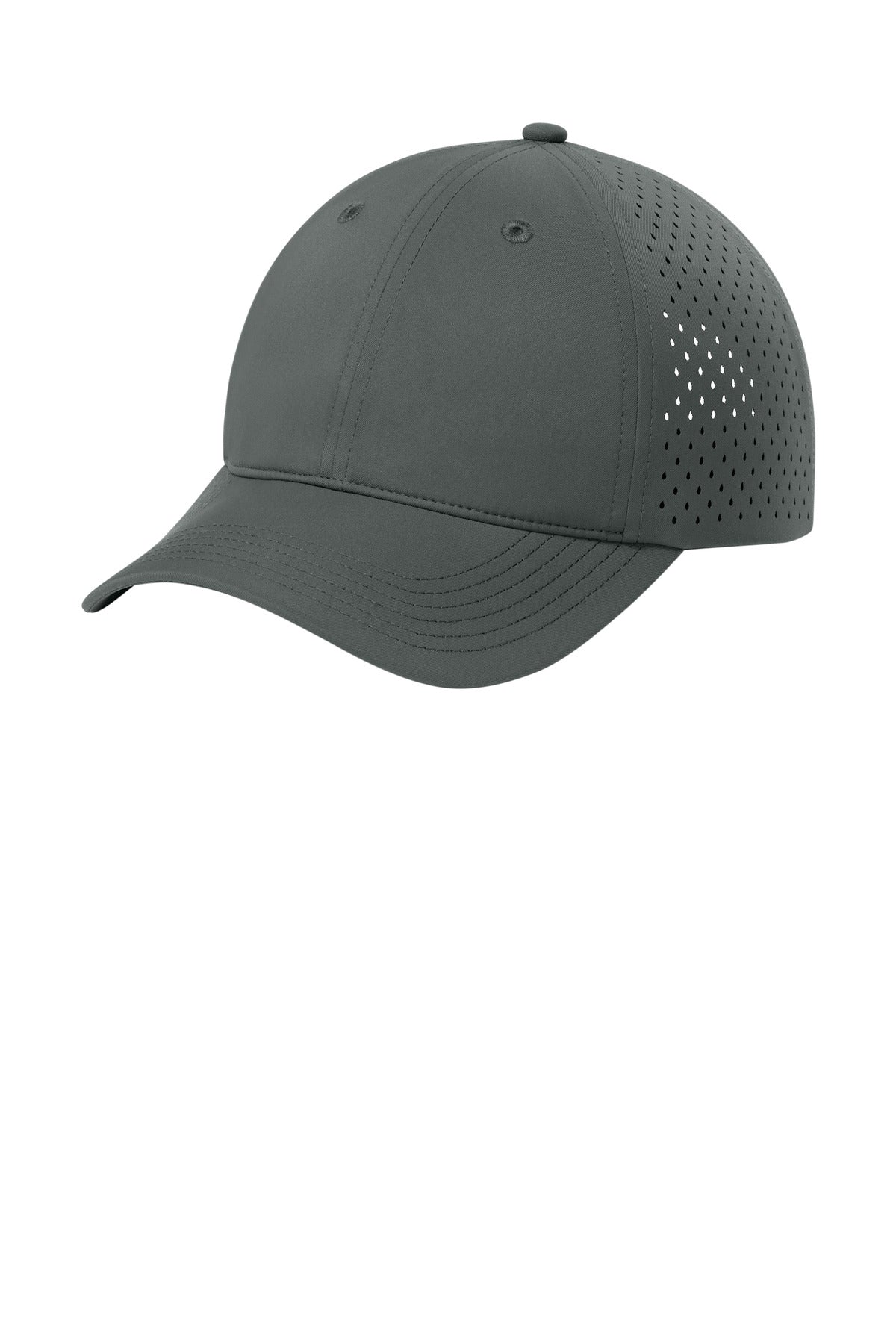 Custom Storm Grey All-Day Performance UPF Perforated Cap C995, personalized by SanCanDo Swag in Argyle, TX