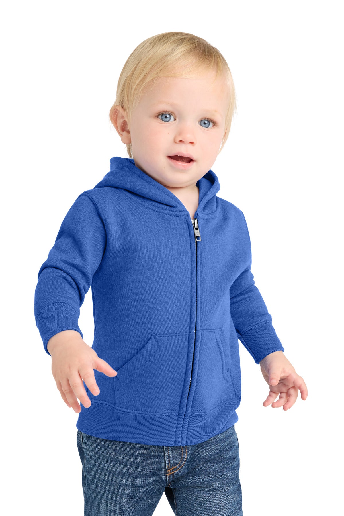 Custom Royal Infant Core Fleece Full-Zip Hoodie CAR78IZH, personalized by SanCanDo Swag in Argyle, TX