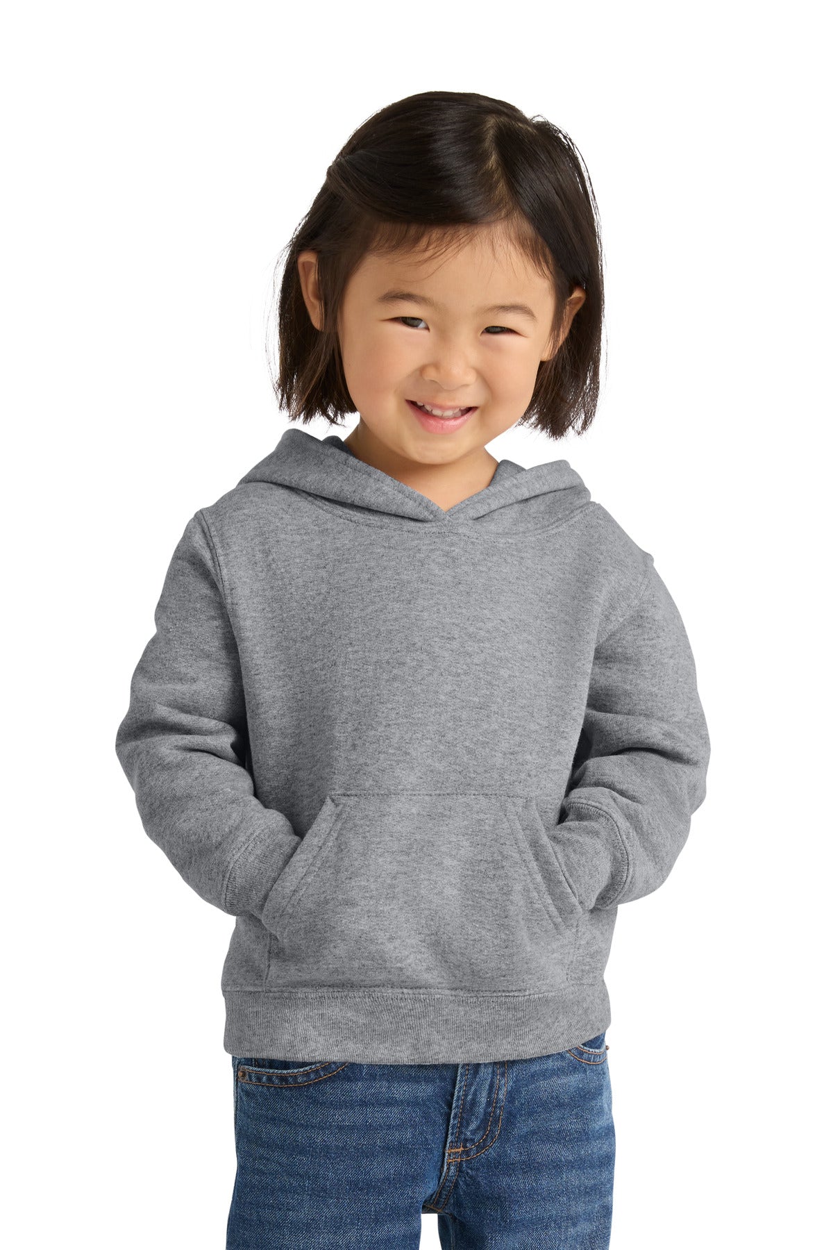 Custom Athletic Heather Toddler Core Fleece Hoodie CAR78TH, personalized by SanCanDo Swag in Argyle, TX