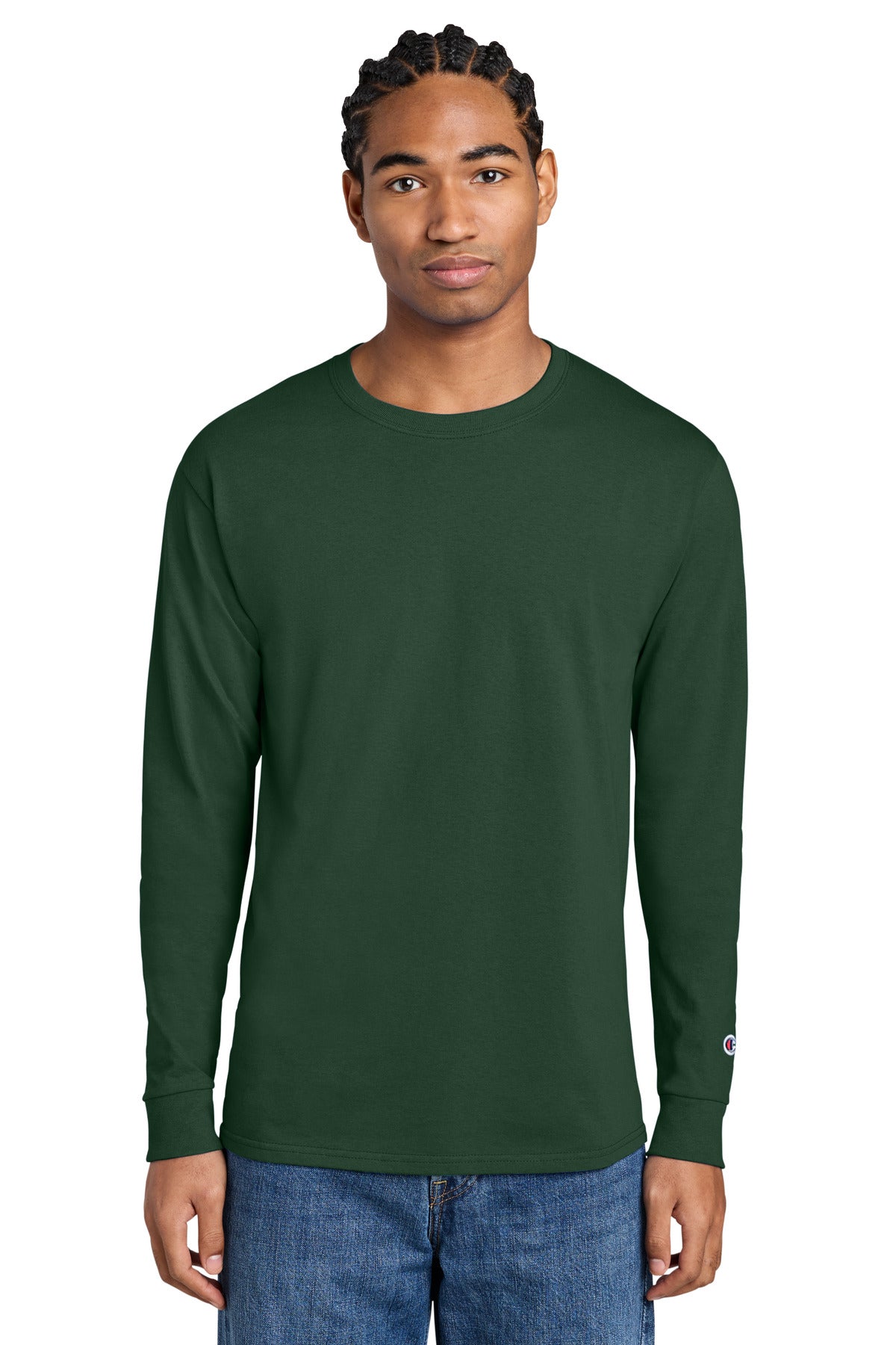 Custom Dark Green Jersey Long Sleeve Tee CC8C, personalized by SanCanDo Swag in Argyle, TX