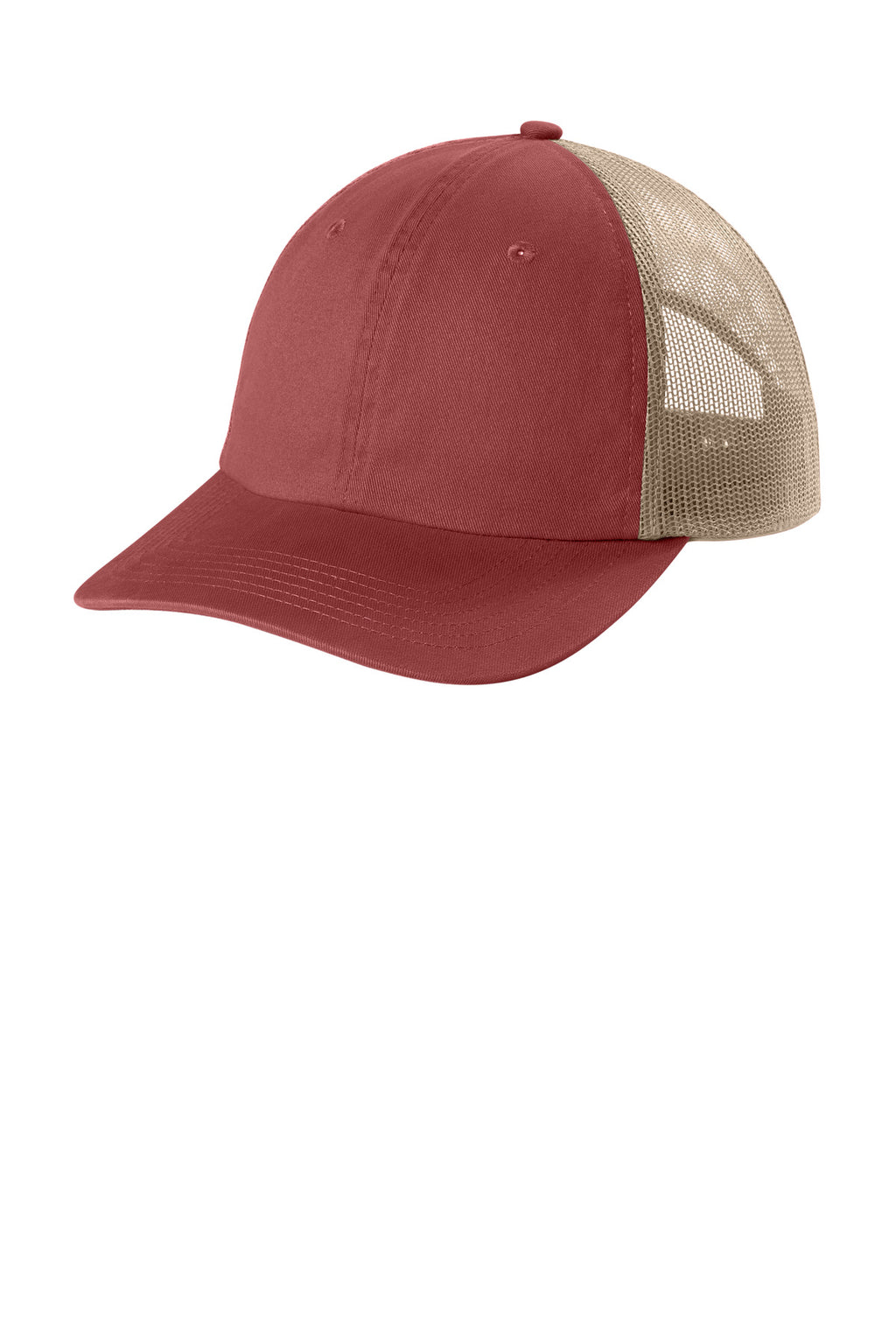 Custom Crimson Sunwashed Trucker Cap CCST0, personalized by SanCanDo Swag in Argyle, TX