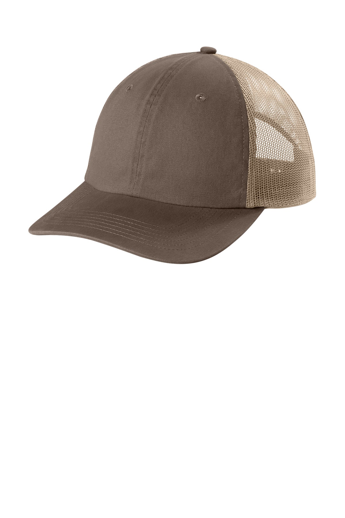 Custom Espresso Sunwashed Trucker Cap CCST0, personalized by SanCanDo Swag in Argyle, TX