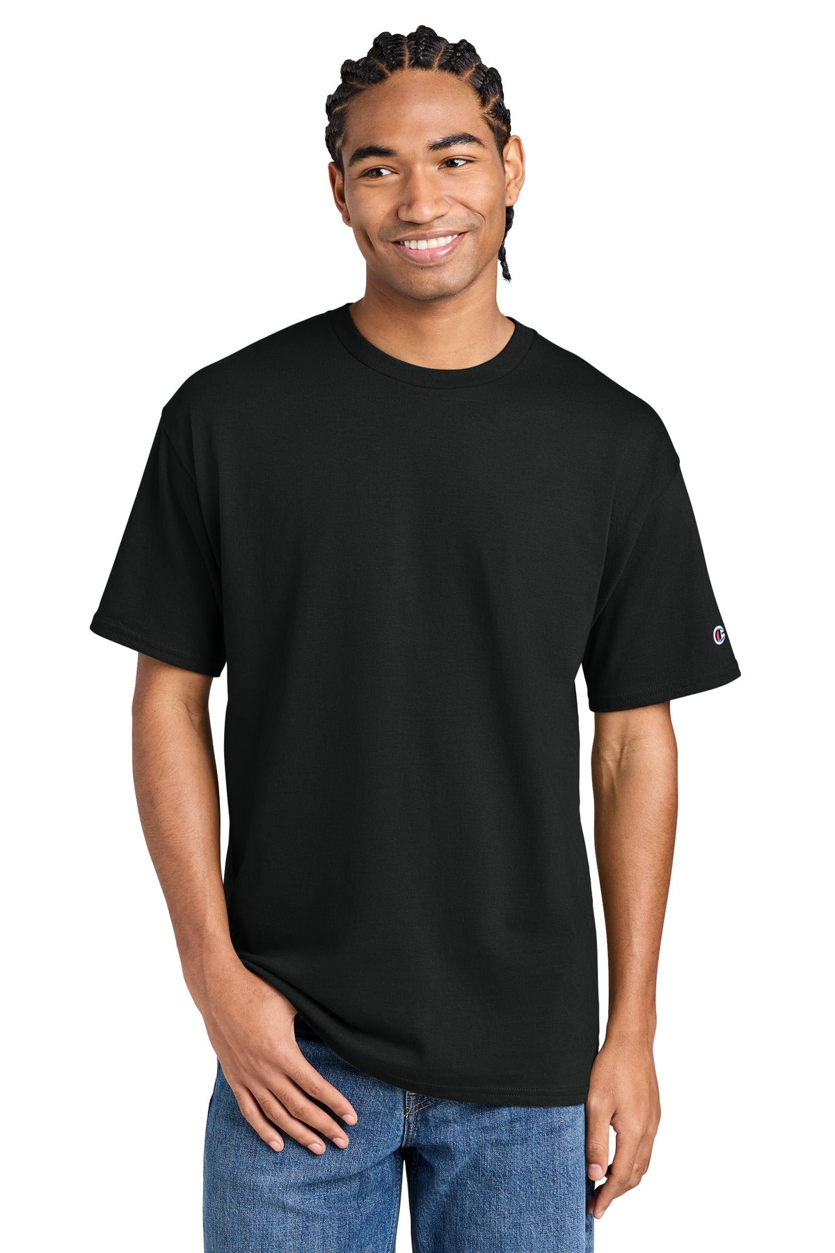 Custom Black Jersey Tee CH1000, personalized by SanCanDo Swag in Argyle, TX