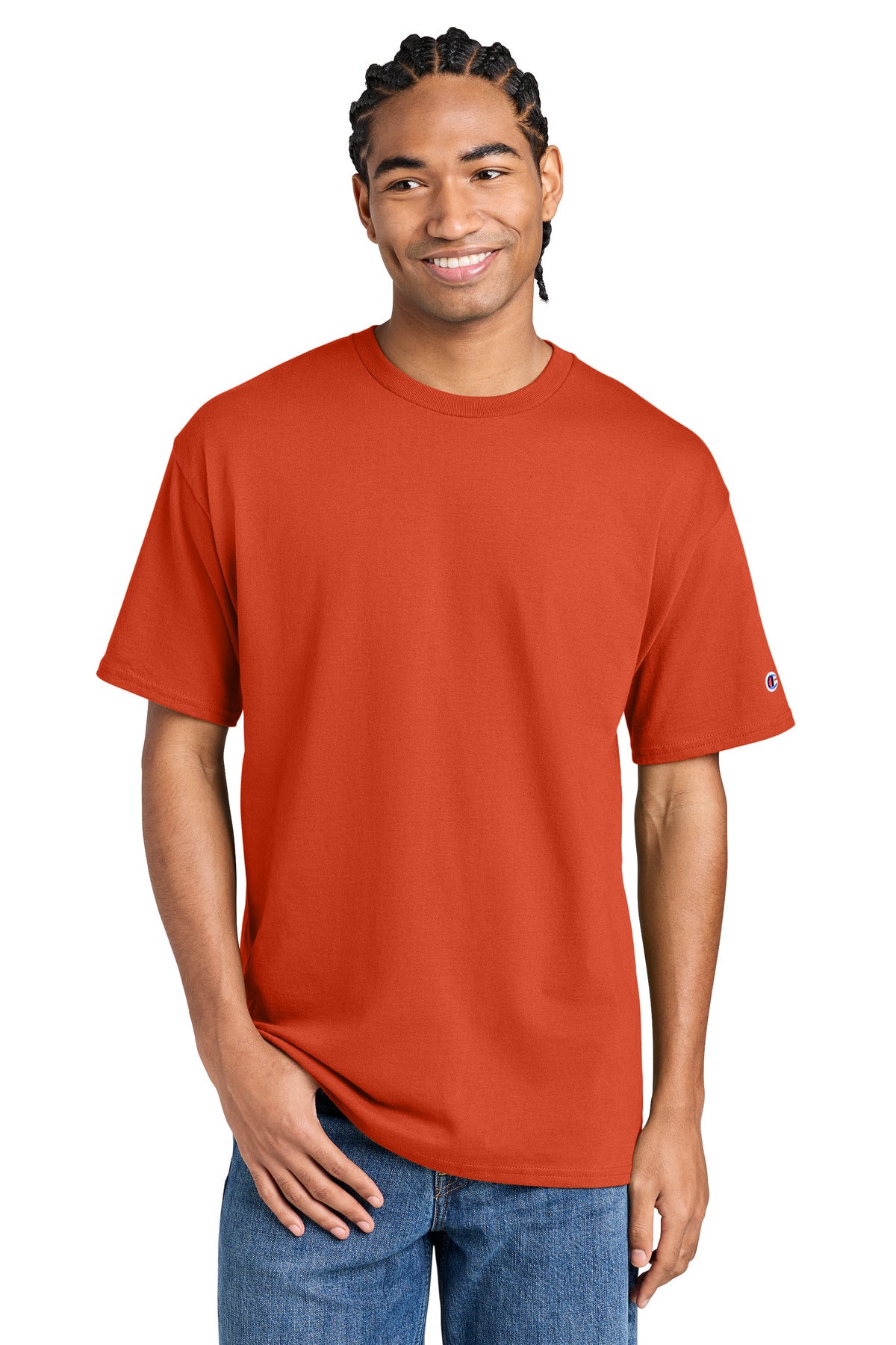 Custom Orange Jersey Tee CH1000, personalized by SanCanDo Swag in Argyle, TX