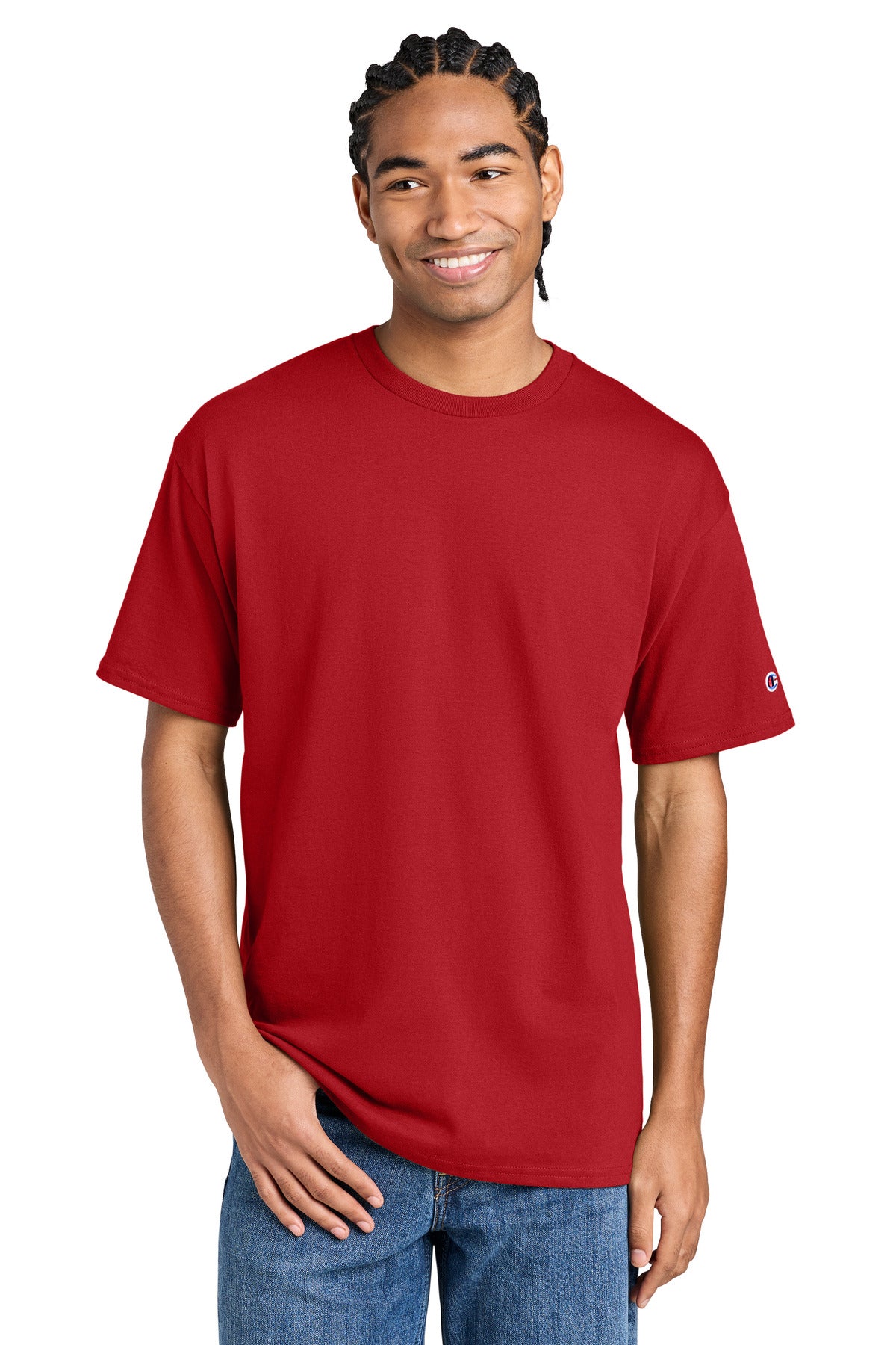 Custom Red Jersey Tee CH1000, personalized by SanCanDo Swag in Argyle, TX
