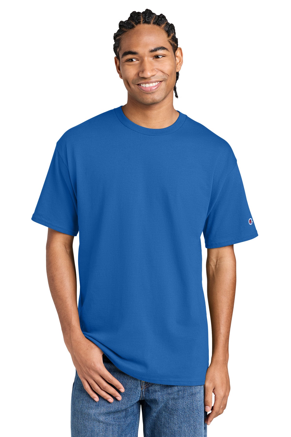 Custom Royal Blue Jersey Tee CH1000, personalized by SanCanDo Swag in Argyle, TX