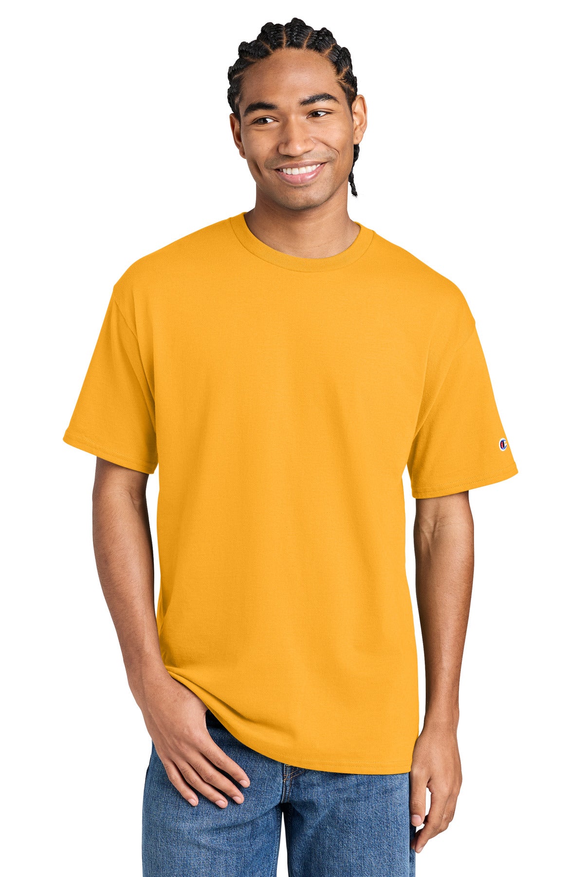 Custom C Gold Jersey Tee CH1000, personalized by SanCanDo Swag in Argyle, TX