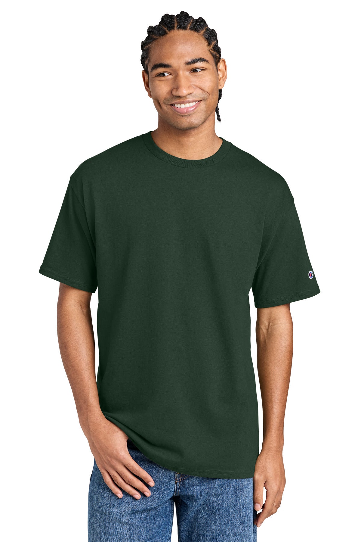 Custom Dark Green Jersey Tee CH1000, personalized by SanCanDo Swag in Argyle, TX