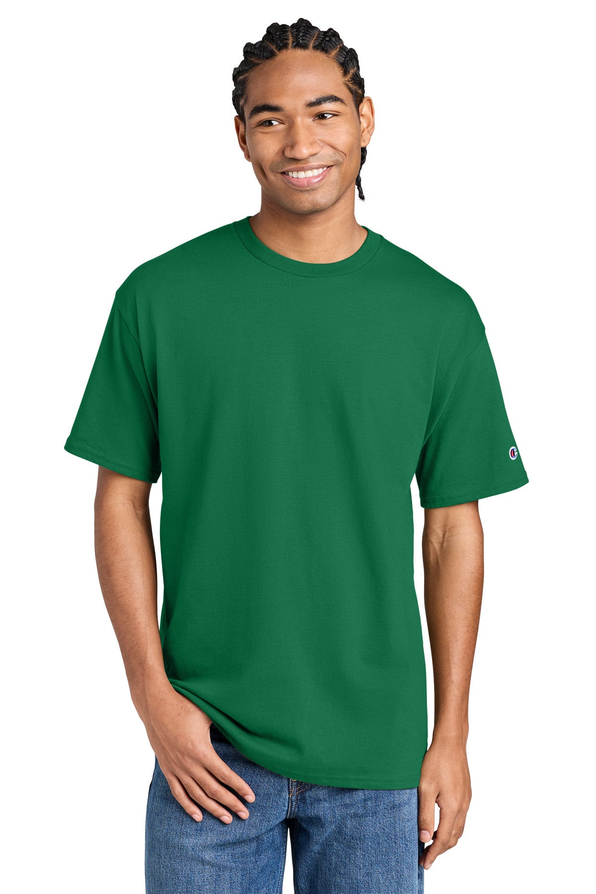 Custom Kelly Green Jersey Tee CH1000, personalized by SanCanDo Swag in Argyle, TX