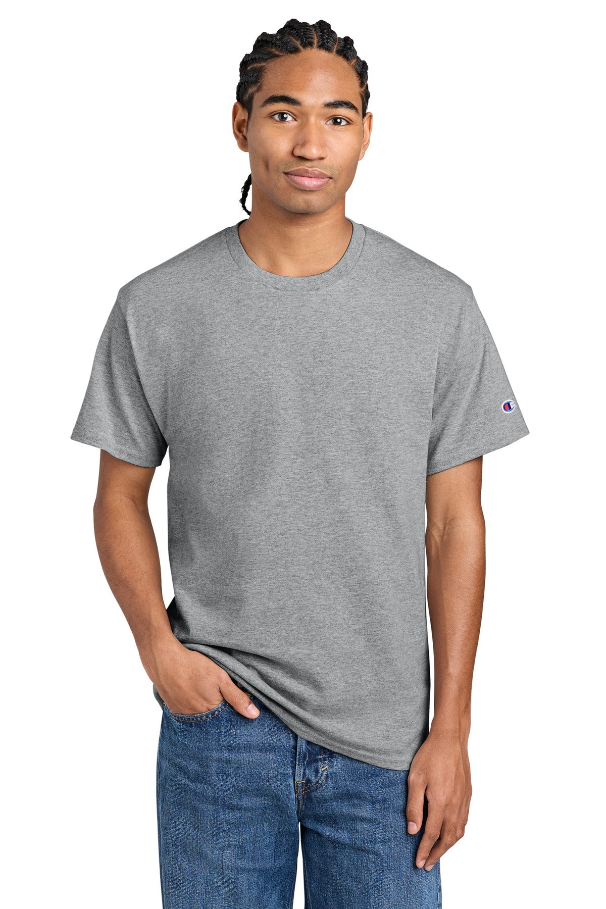 Custom Light Steel Jersey Tee CH1000, personalized by SanCanDo Swag in Argyle, TX
