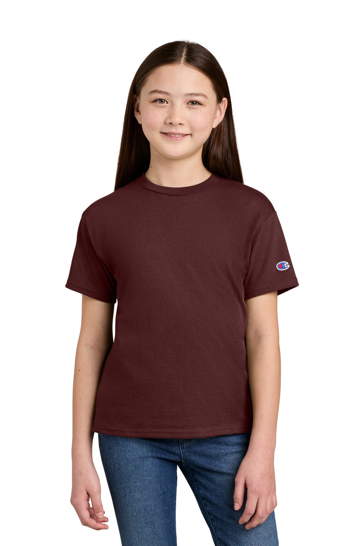 Custom Maroon Youth Jersey Tee CH1081, personalized by SanCanDo Swag in Argyle, TX
