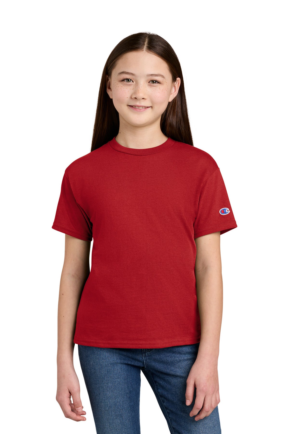 Custom Red Youth Jersey Tee CH1081, personalized by SanCanDo Swag in Argyle, TX