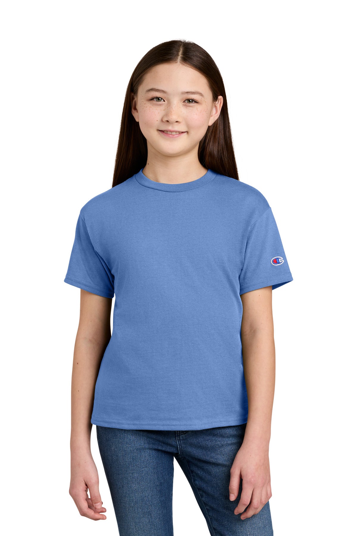 Custom Light Blue Youth Jersey Tee CH1081, personalized by SanCanDo Swag in Argyle, TX
