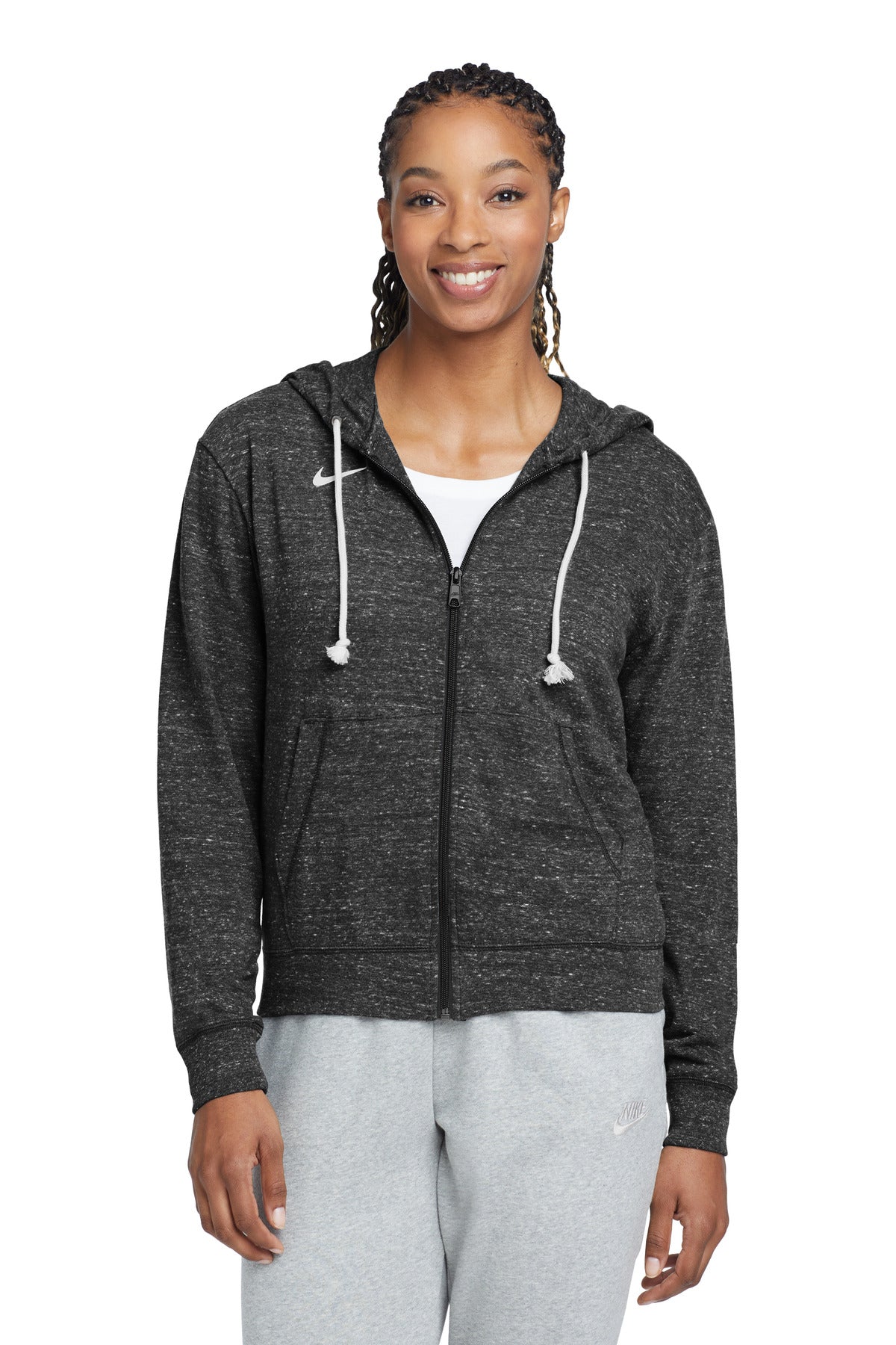 Custom Team Black Women's Gym Vintage Full-Zip Hoodie CN9402, personalized by SanCanDo Swag in Argyle, TX