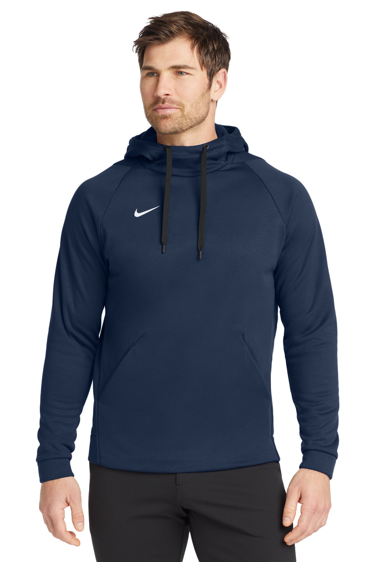 Custom Team Navy Therma-FIT Pullover Fleece Hoodie CN9473, personalized by SanCanDo Swag in Argyle, TX
