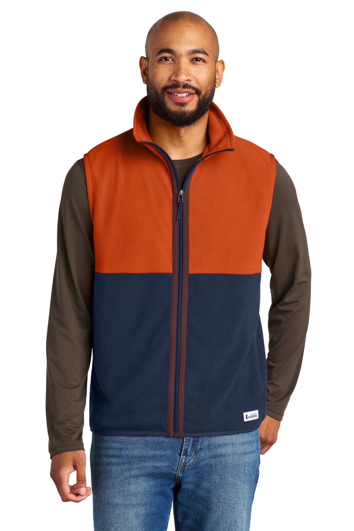 Custom Canyon/ Maritime Amado Fleece Vest COTOM1693, personalized by SanCanDo Swag in Argyle, TX